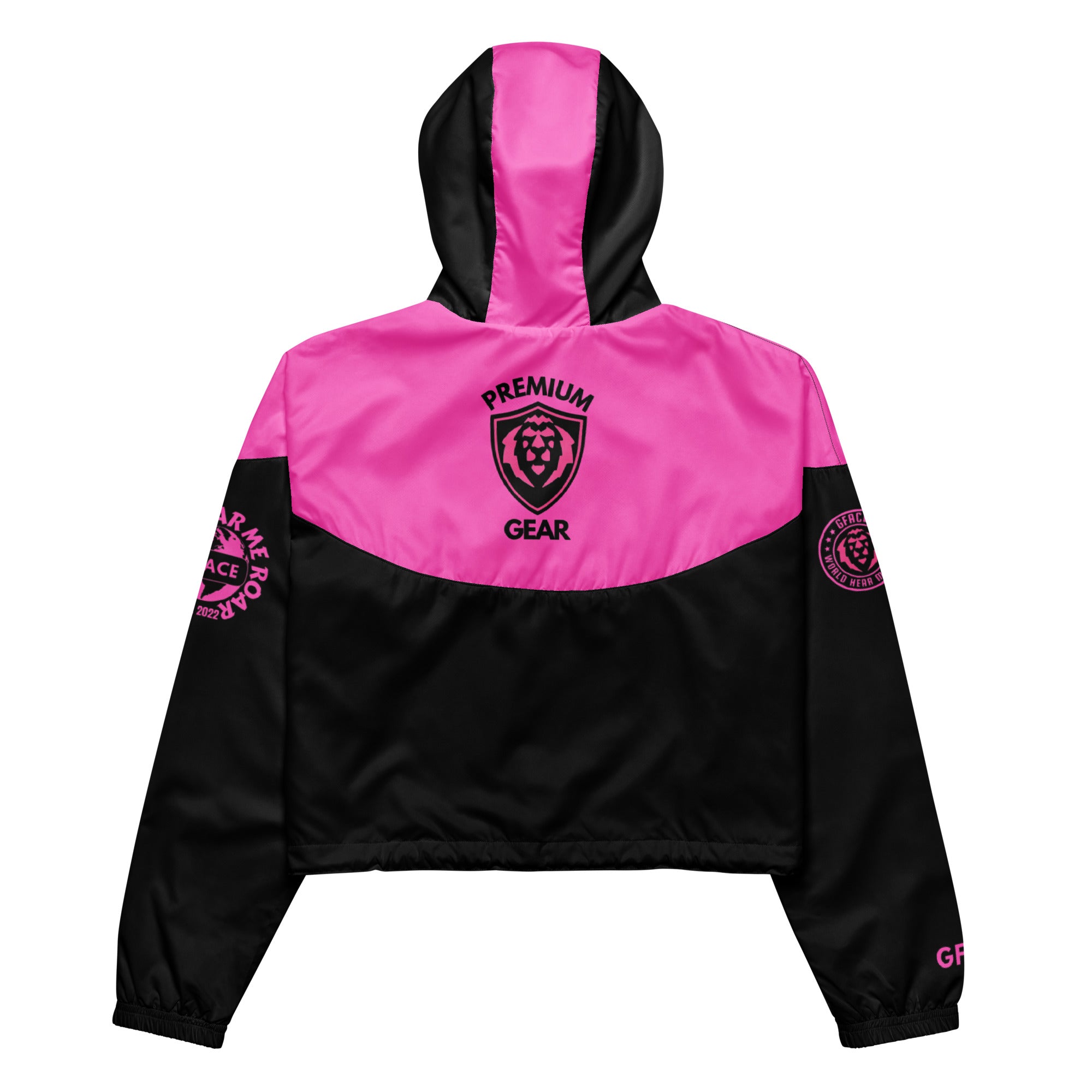 GFACE B/Pink Women’s Cropped Windbreaker