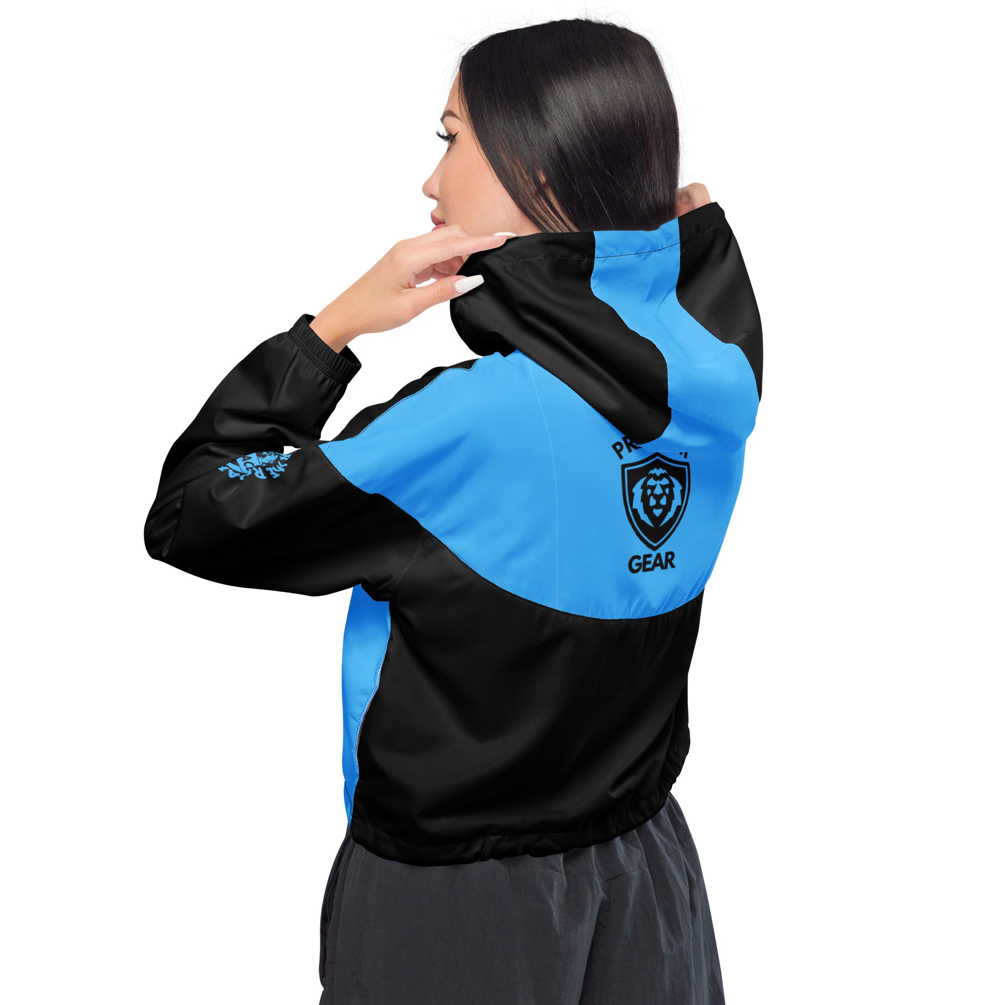 GFACE Blue Women’s Cropped Windbreaker