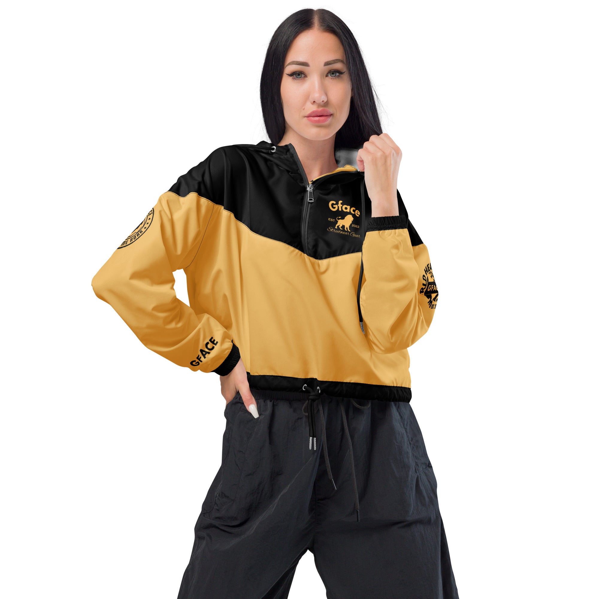 GFACE Gold Women’s Cropped windbreaker