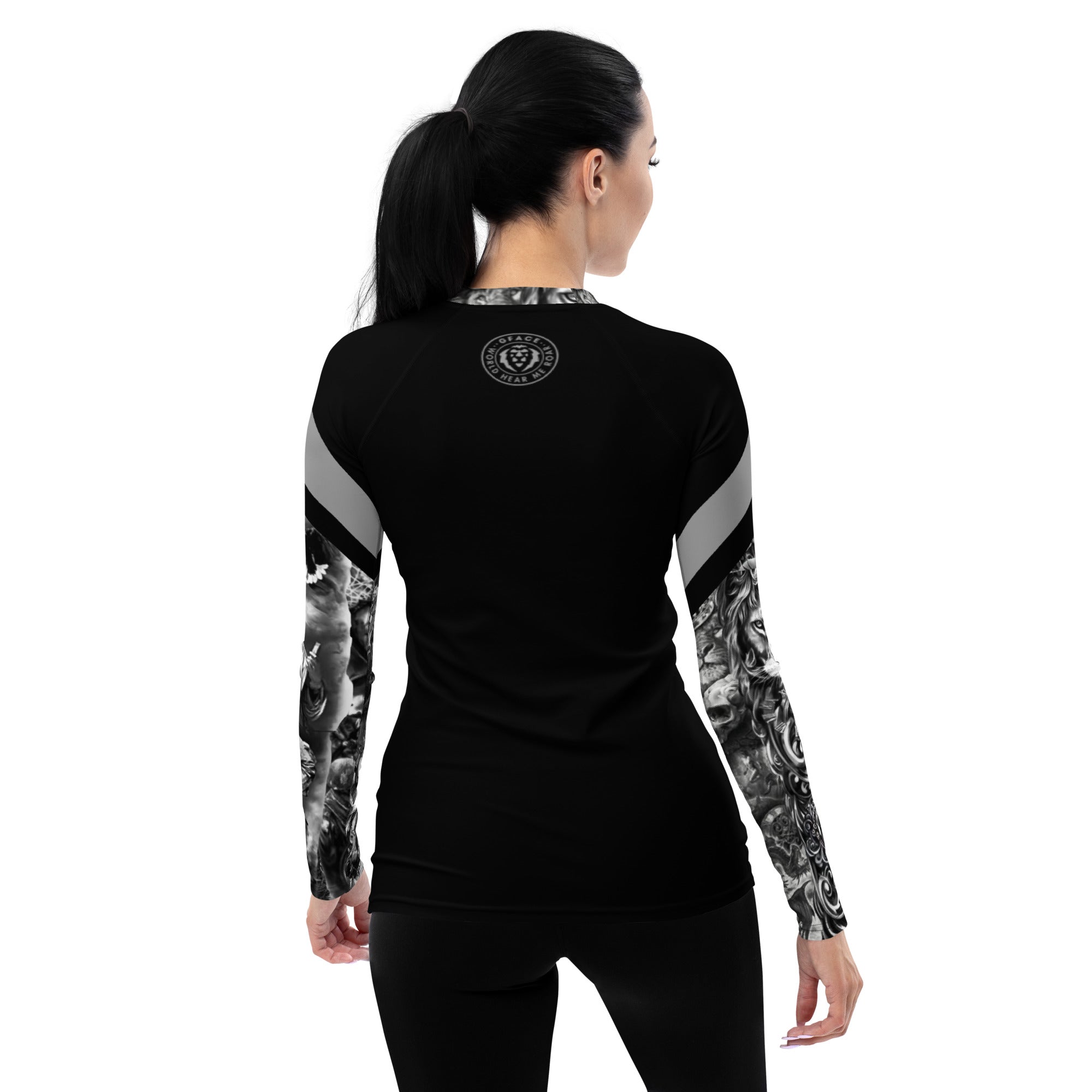 Women's Gface Patriot print Rash Guard