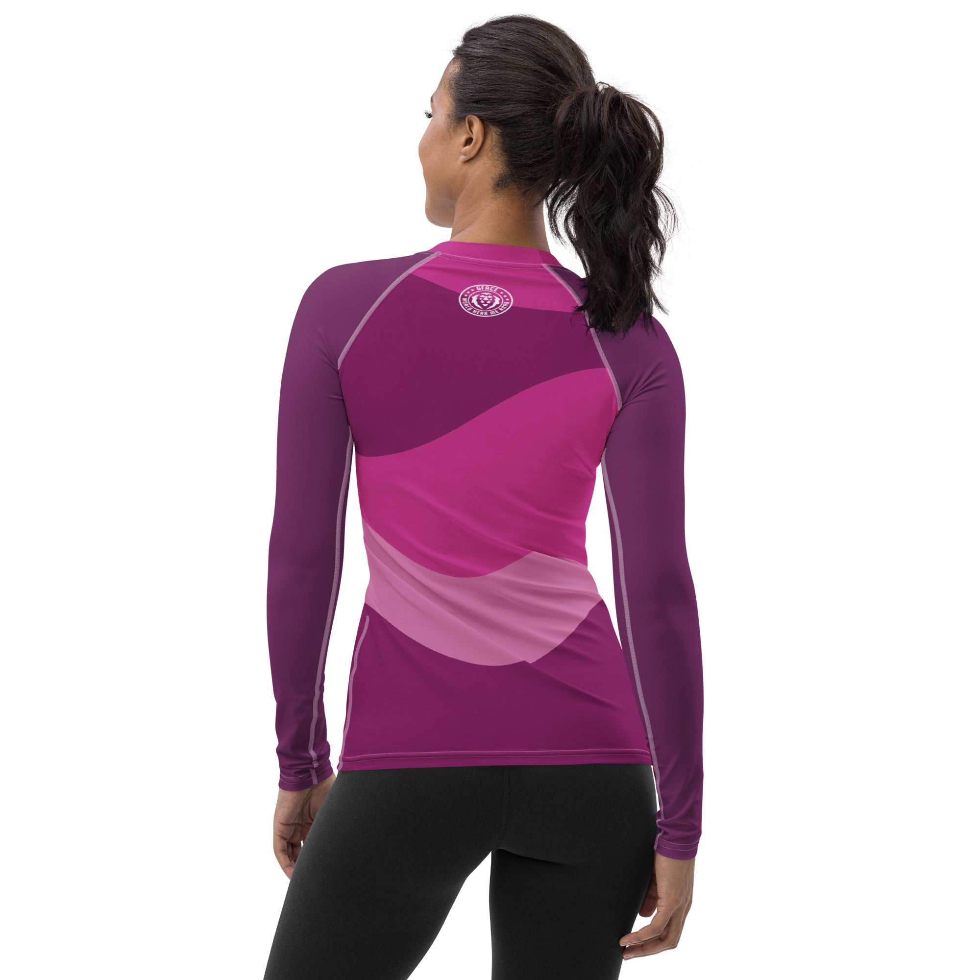 Women's Rash Guard Abstract Pink GFACE World Hear Me Roar