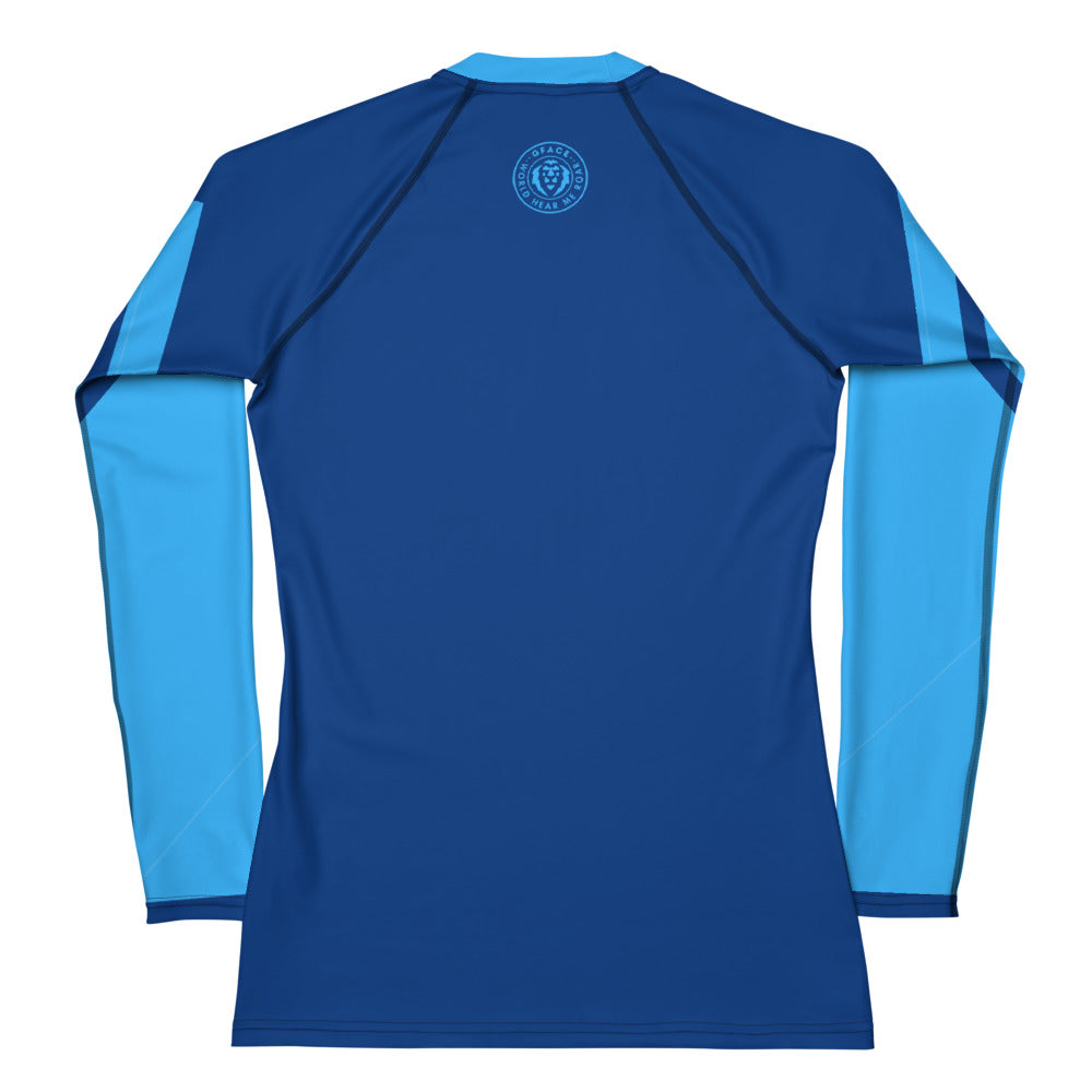 Women's Gface 2-Tone Blue Rash Guard