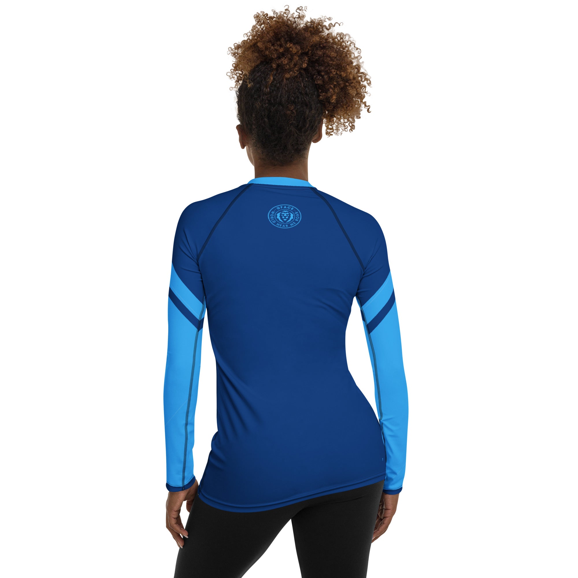 Women's Gface 2-Tone Blue Rash Guard