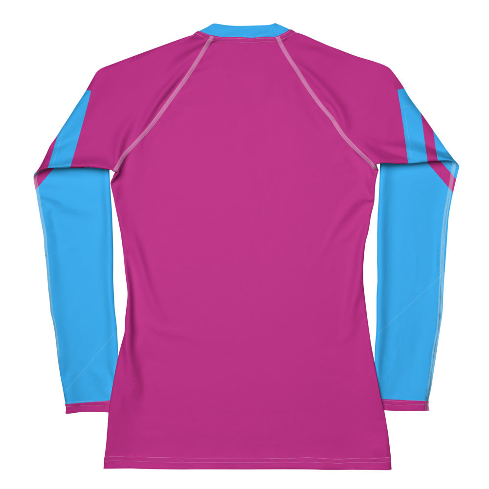 Gface Women's Rash Guard Pink/Blue World Hear Me Roar