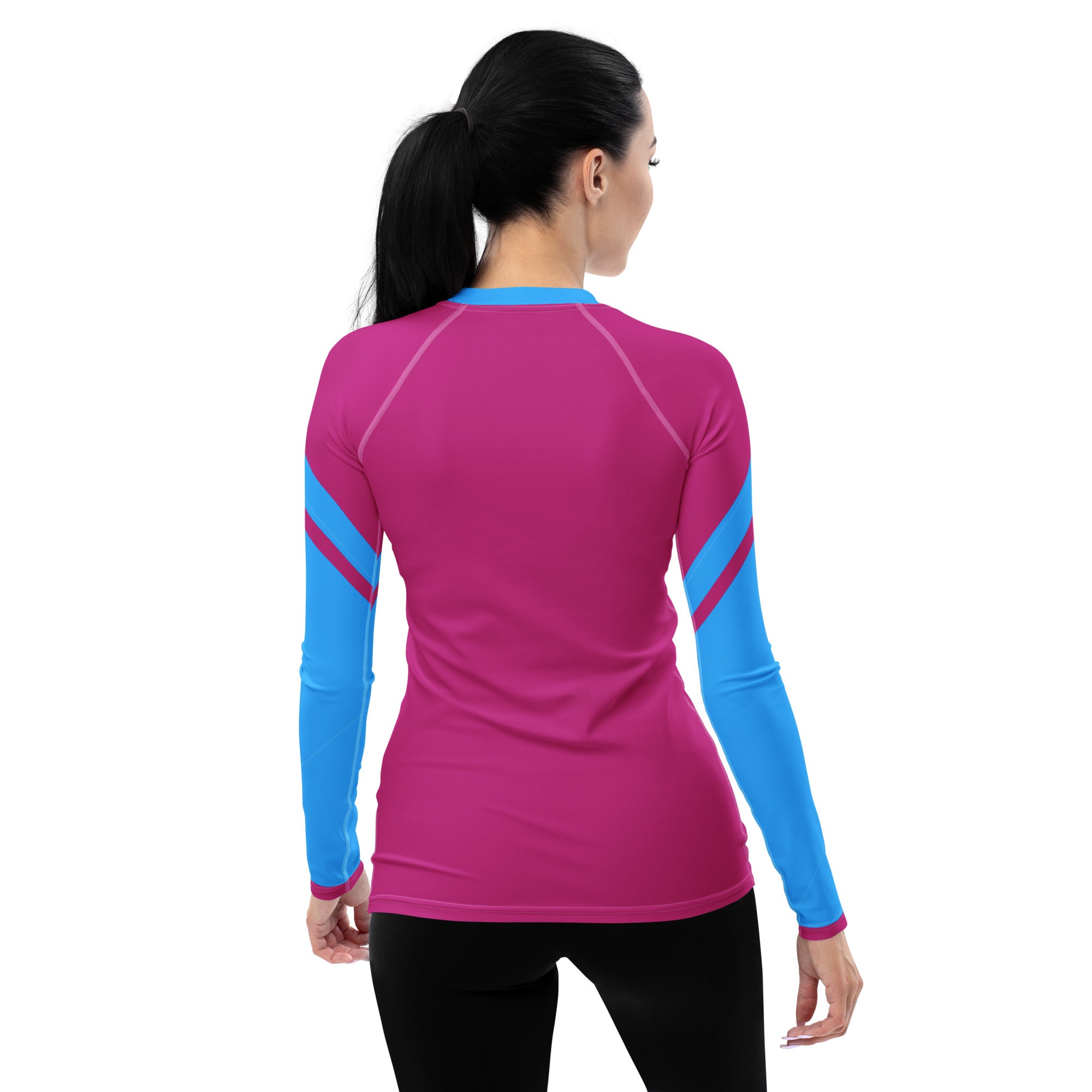 Gface Women's Rash Guard Pink/Blue World Hear Me Roar