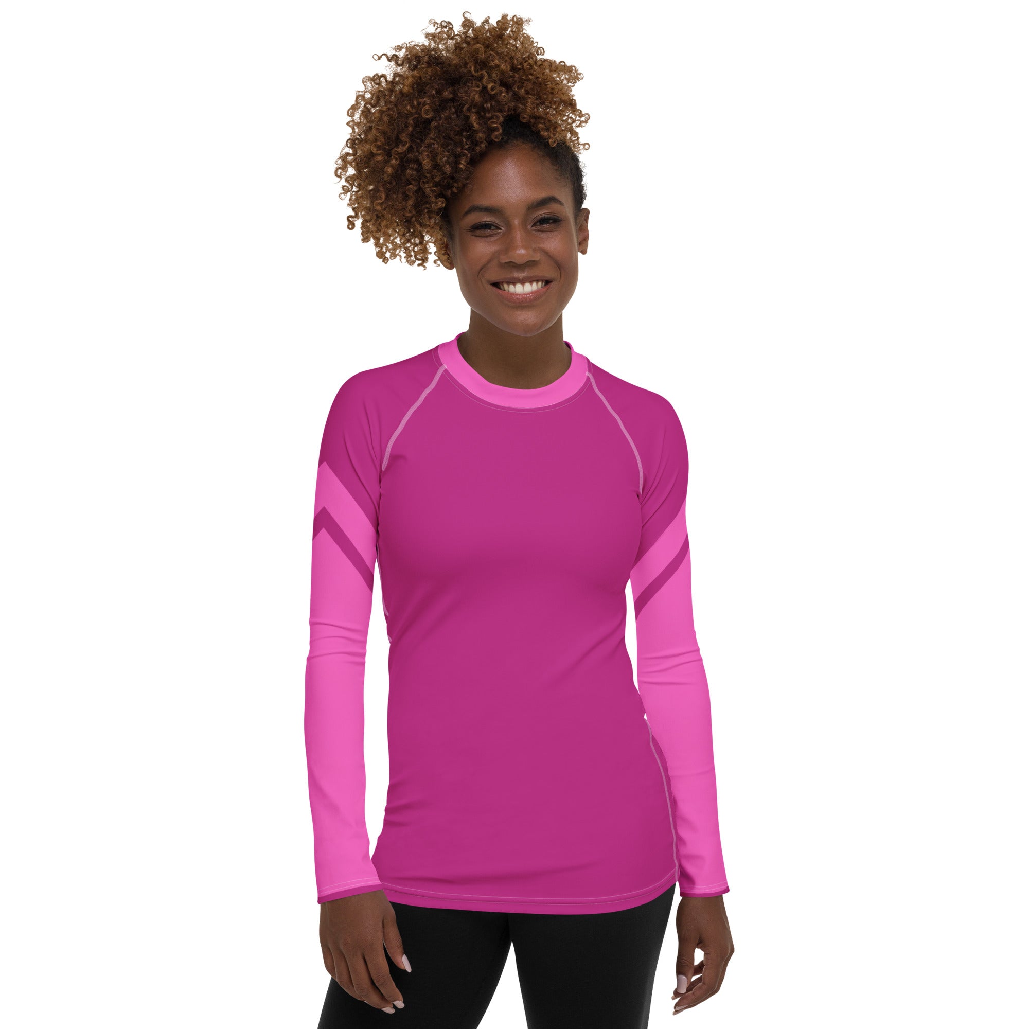 Gface Women's Rash Guard Pink/Blue  World Hear Me Roar