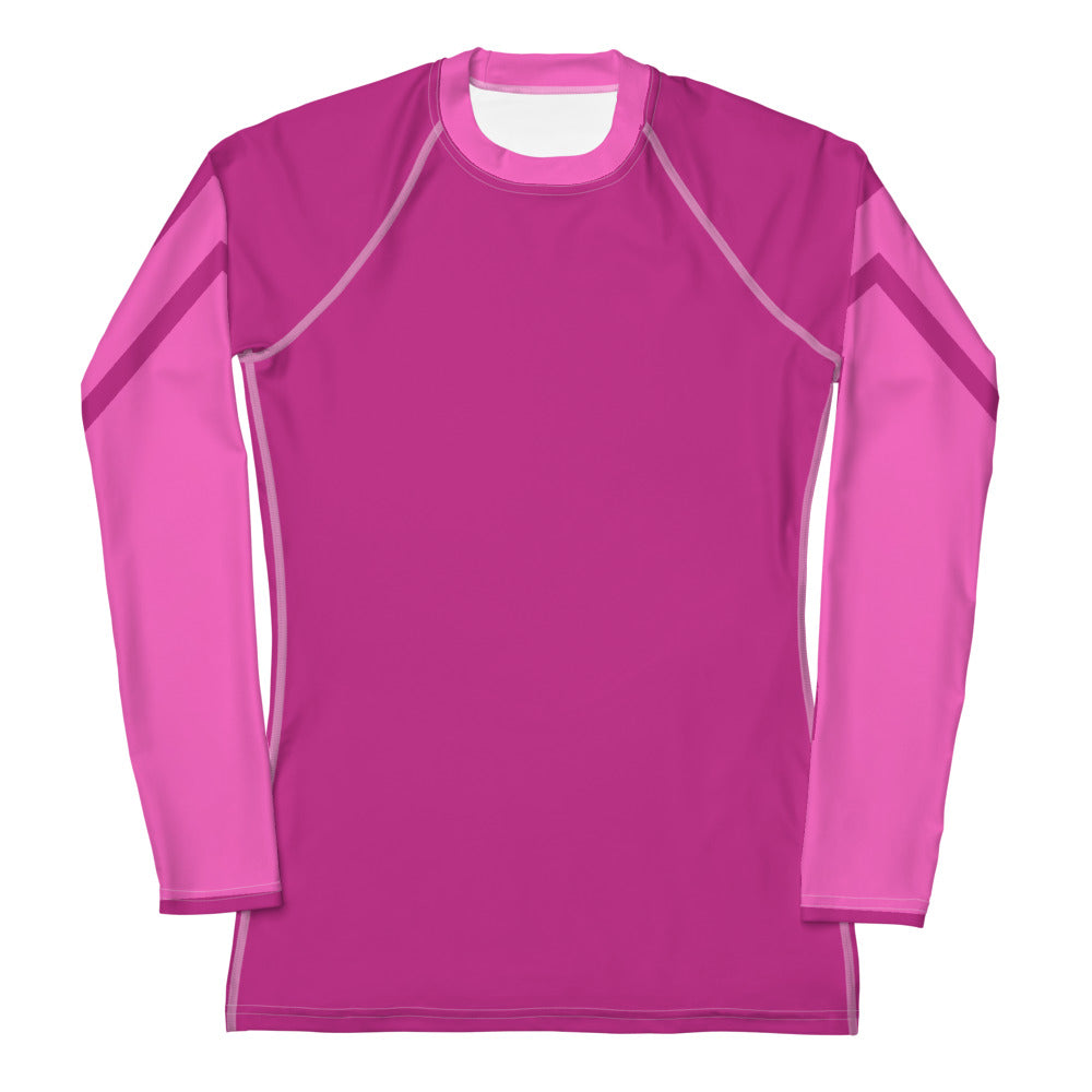 Gface Women's Rash Guard Pink/Blue  World Hear Me Roar