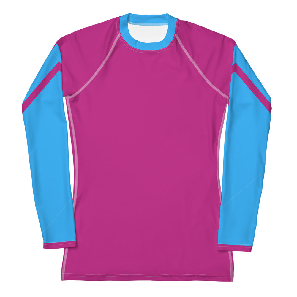 Gface Women's Rash Guard Pink/Blue World Hear Me Roar