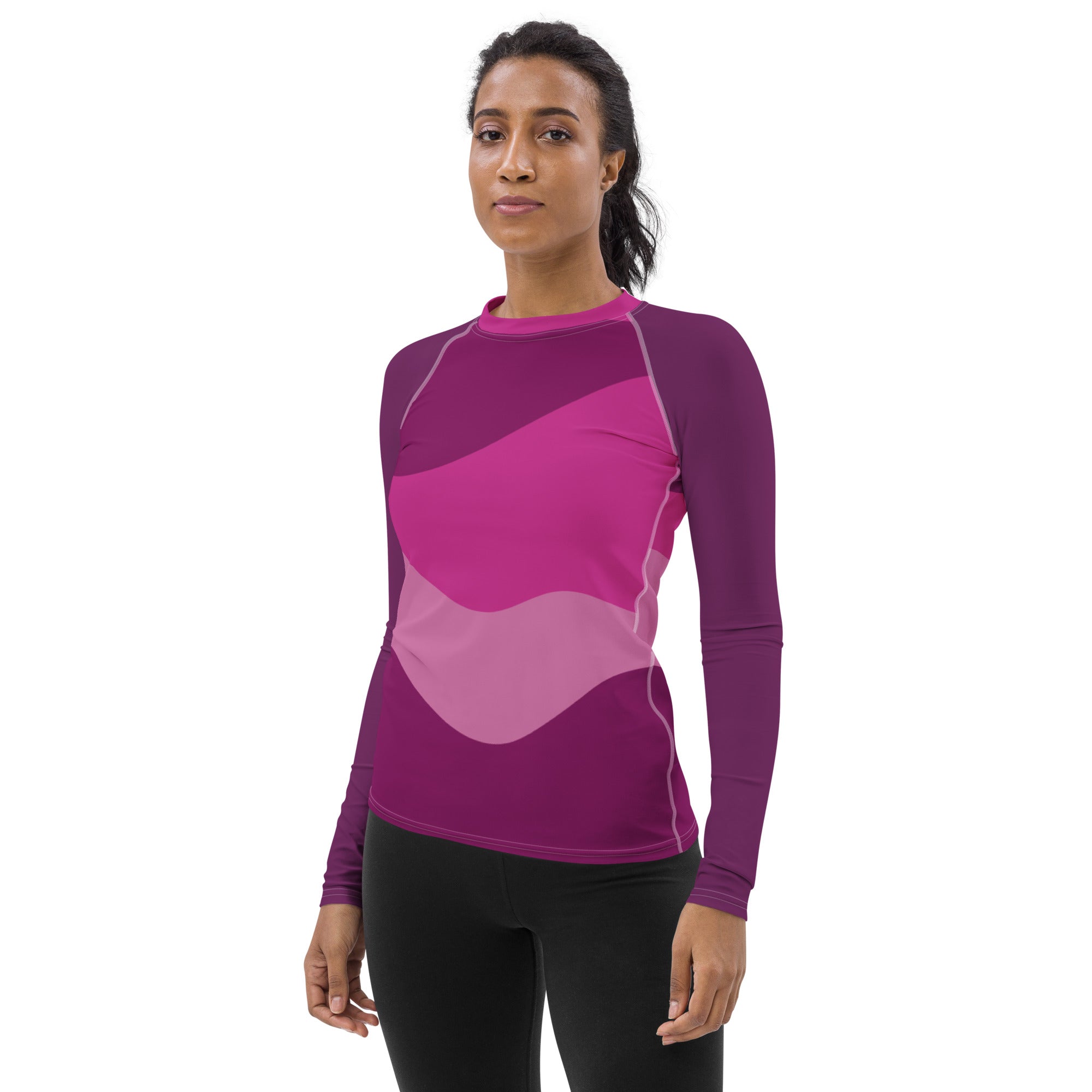 Women's Rash Guard Abstract Pink GFACE World Hear Me Roar