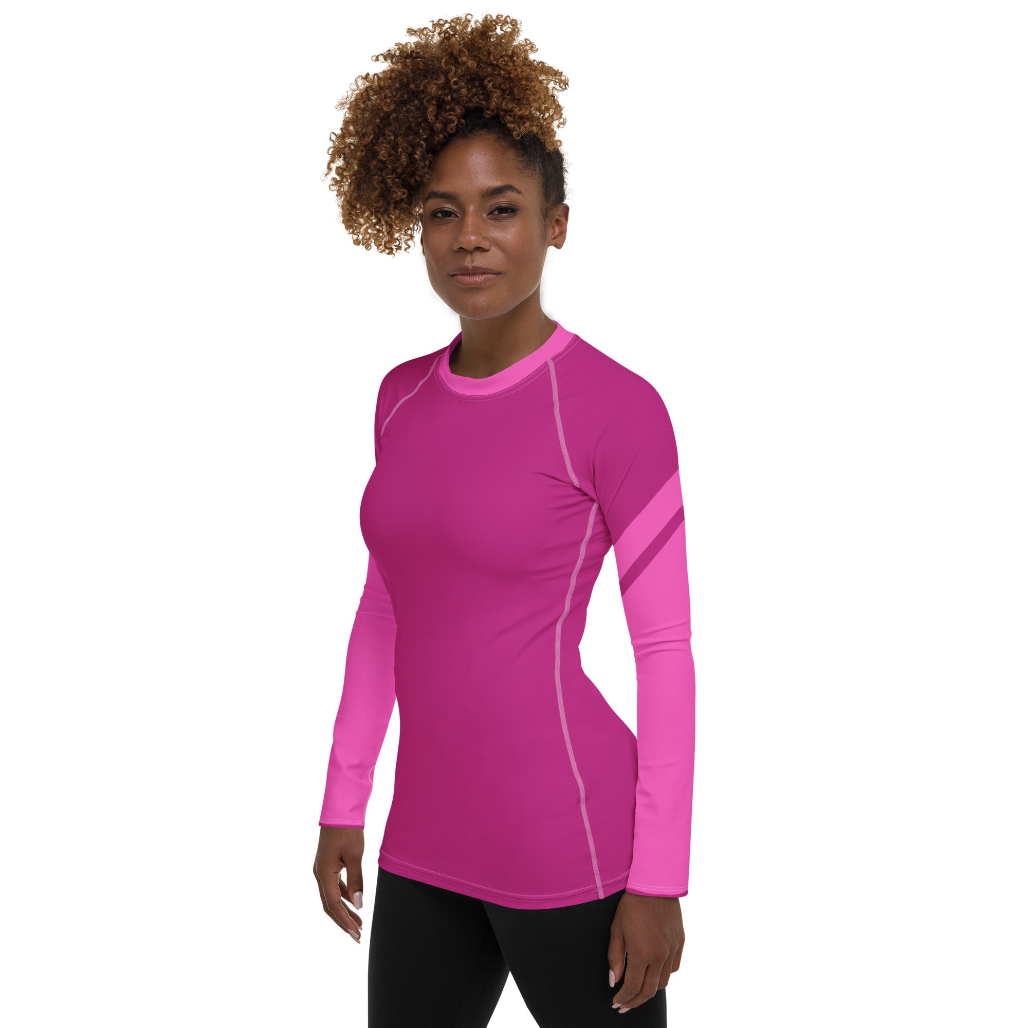 Gface Women's Rash Guard Pink/Blue  World Hear Me Roar