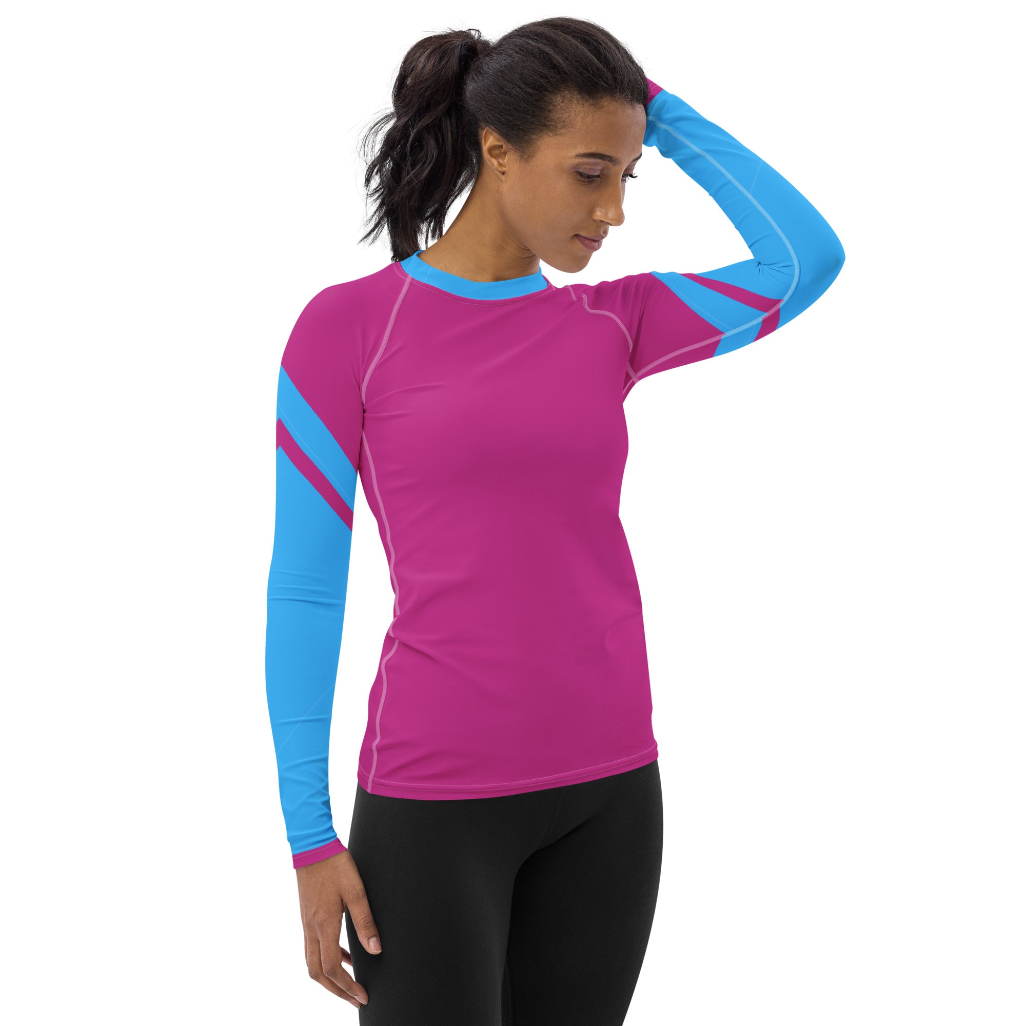 Gface Women's Rash Guard Pink/Blue World Hear Me Roar