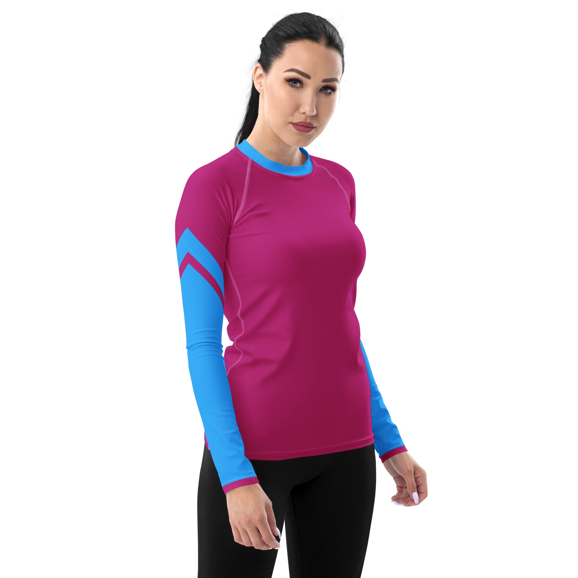 Gface Women's Rash Guard Pink/Blue World Hear Me Roar