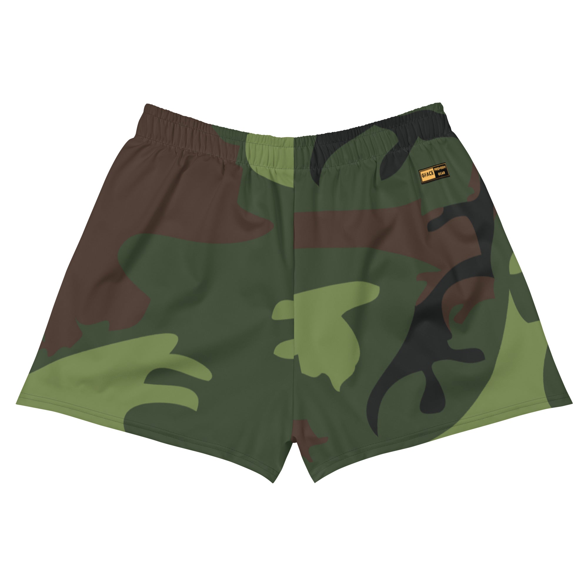 Gface Green Camo-Incognito Women’s Recycled Athletic Shorts