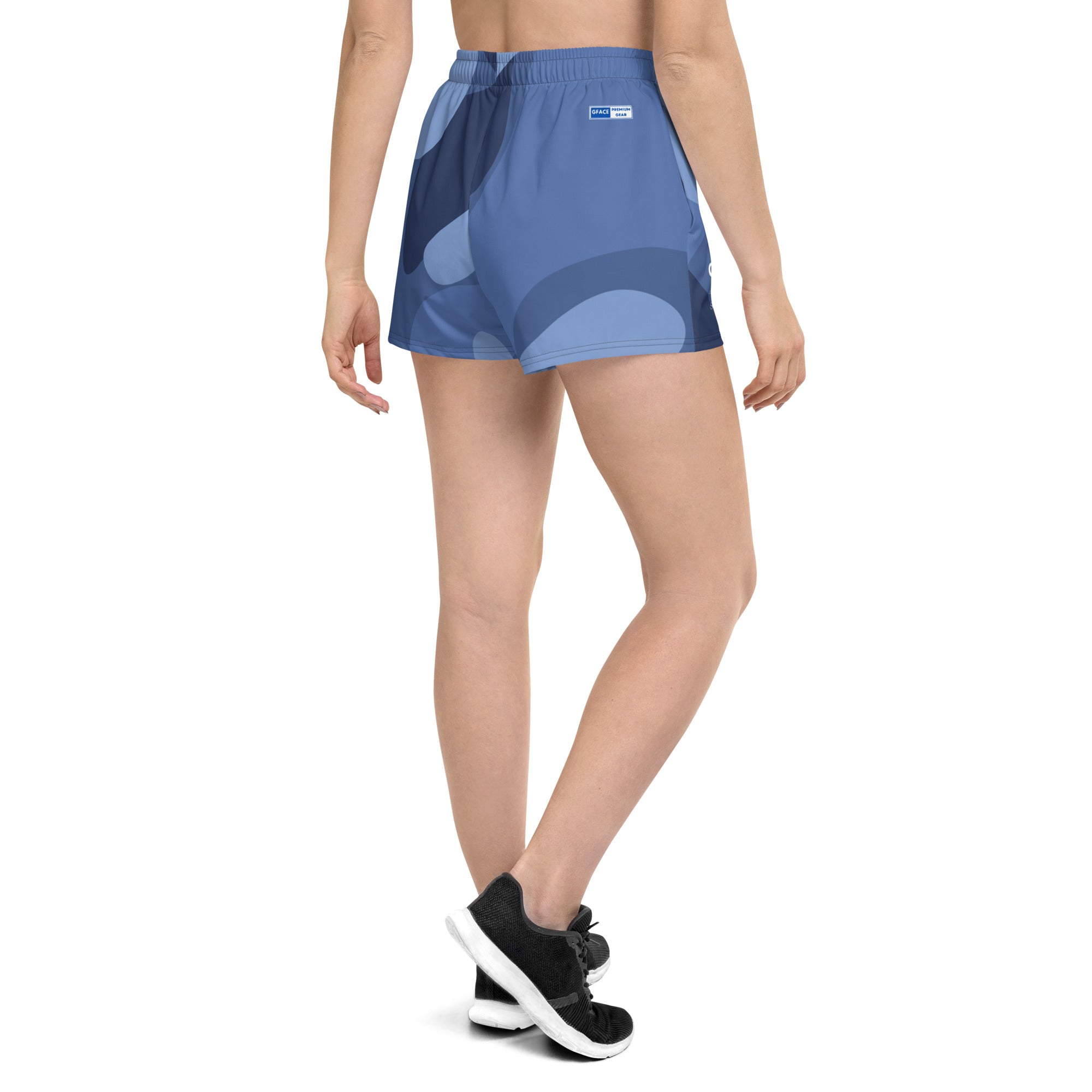 Gface Blue Camo-Incognito Women’s Recycled Athletic Shorts