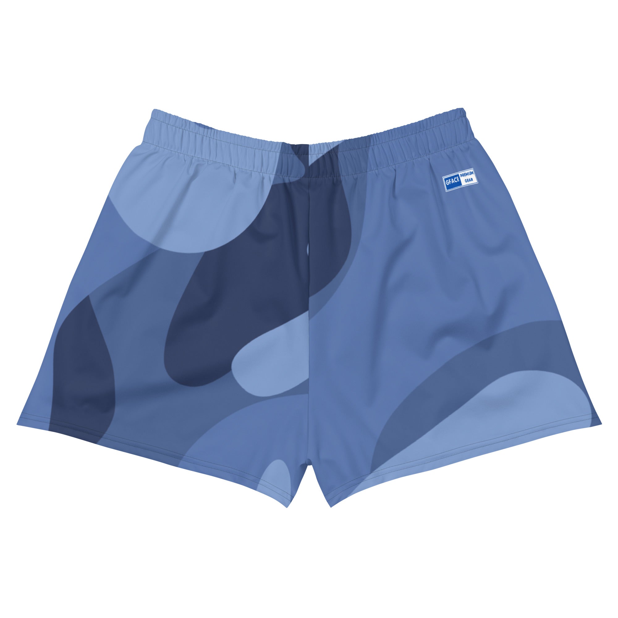 Gface Blue Camo-Incognito Women’s Recycled Athletic Shorts