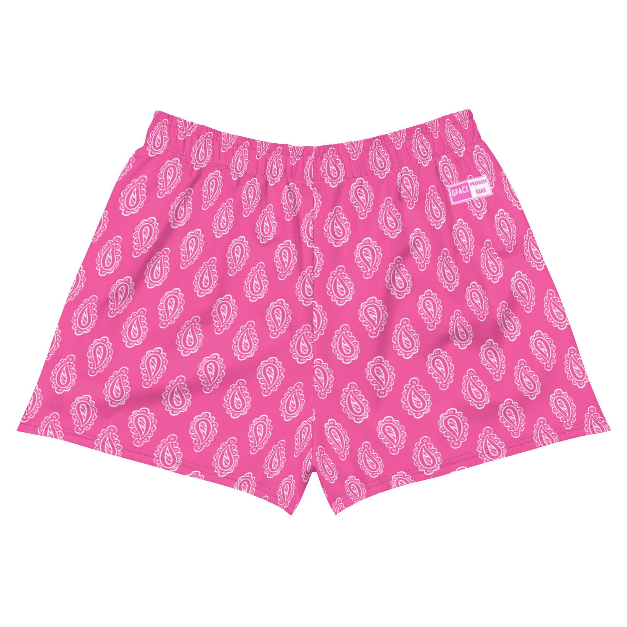 Gface Pink Bandana Women’s Recycled Athletic Shorts