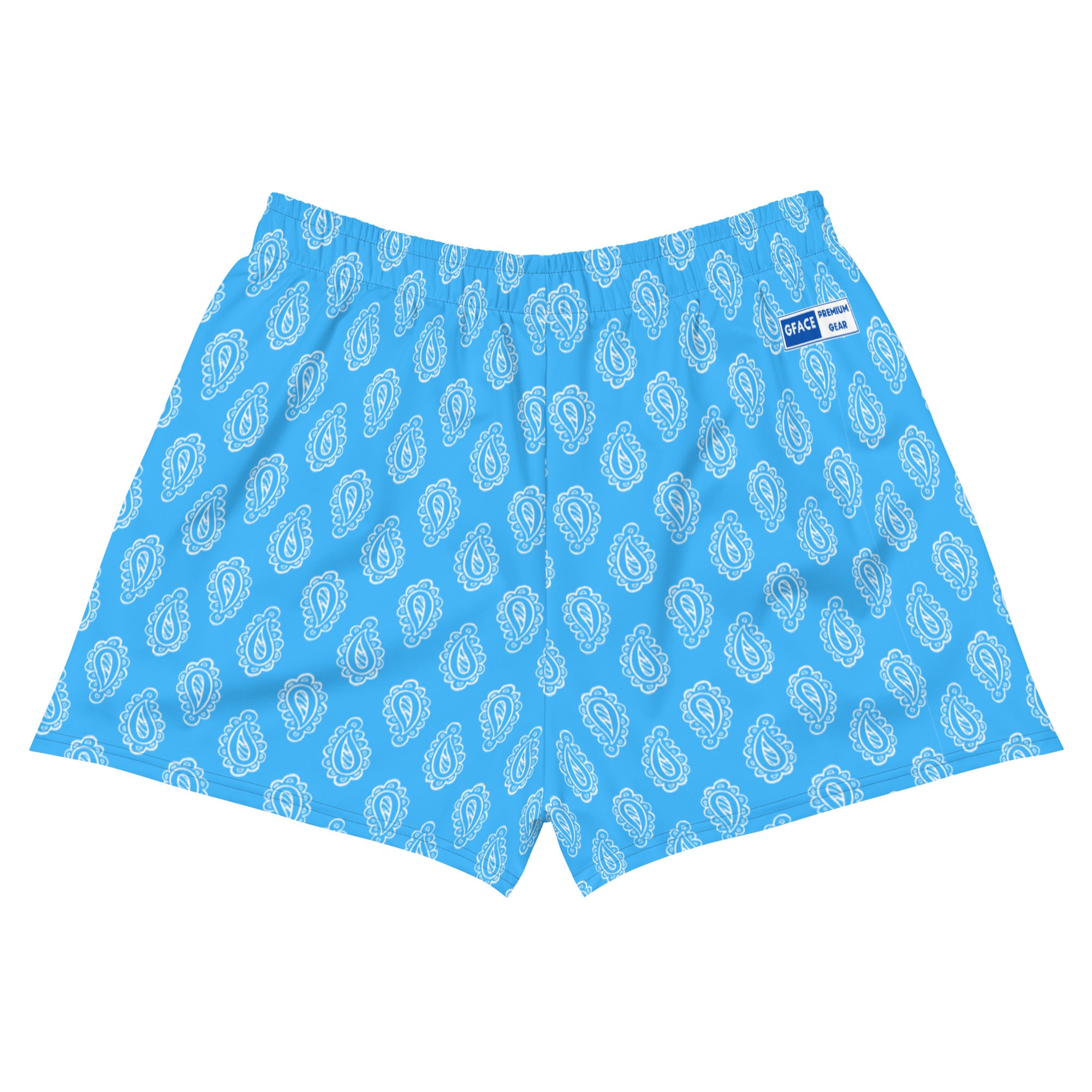 Gface Blue Bandana Women’s Recycled Athletic Shorts