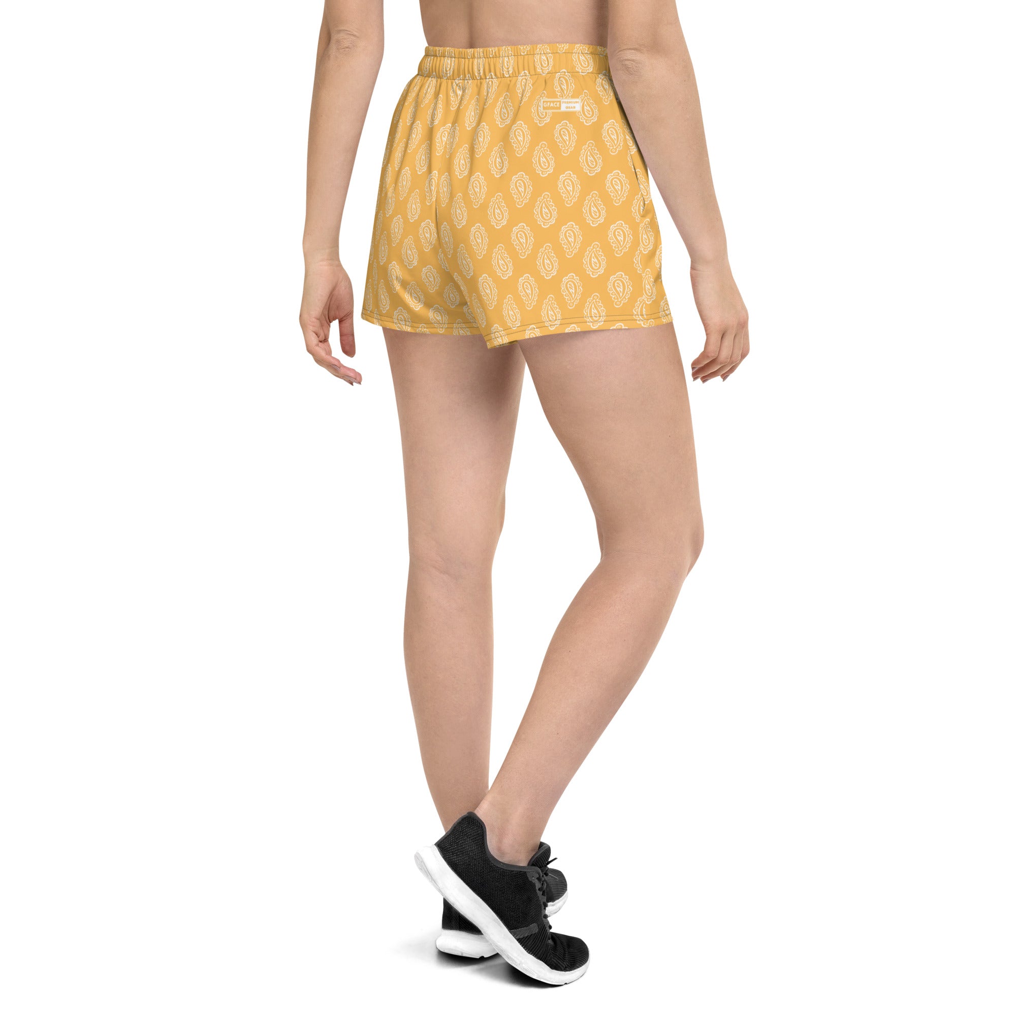 Gface Gold Bandana Women’s Recycled Athletic Shorts