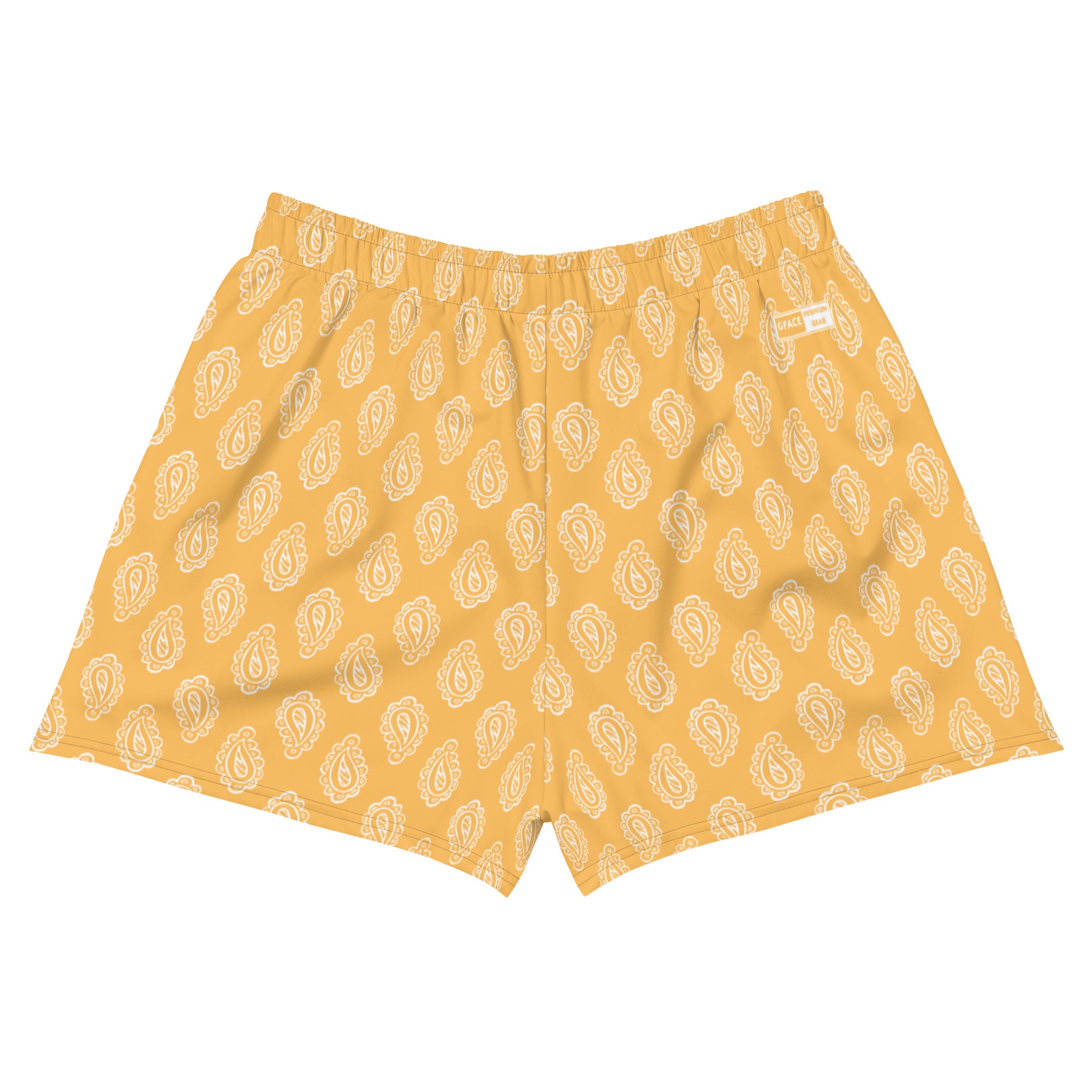 Gface Gold Bandana Women’s Recycled Athletic Shorts