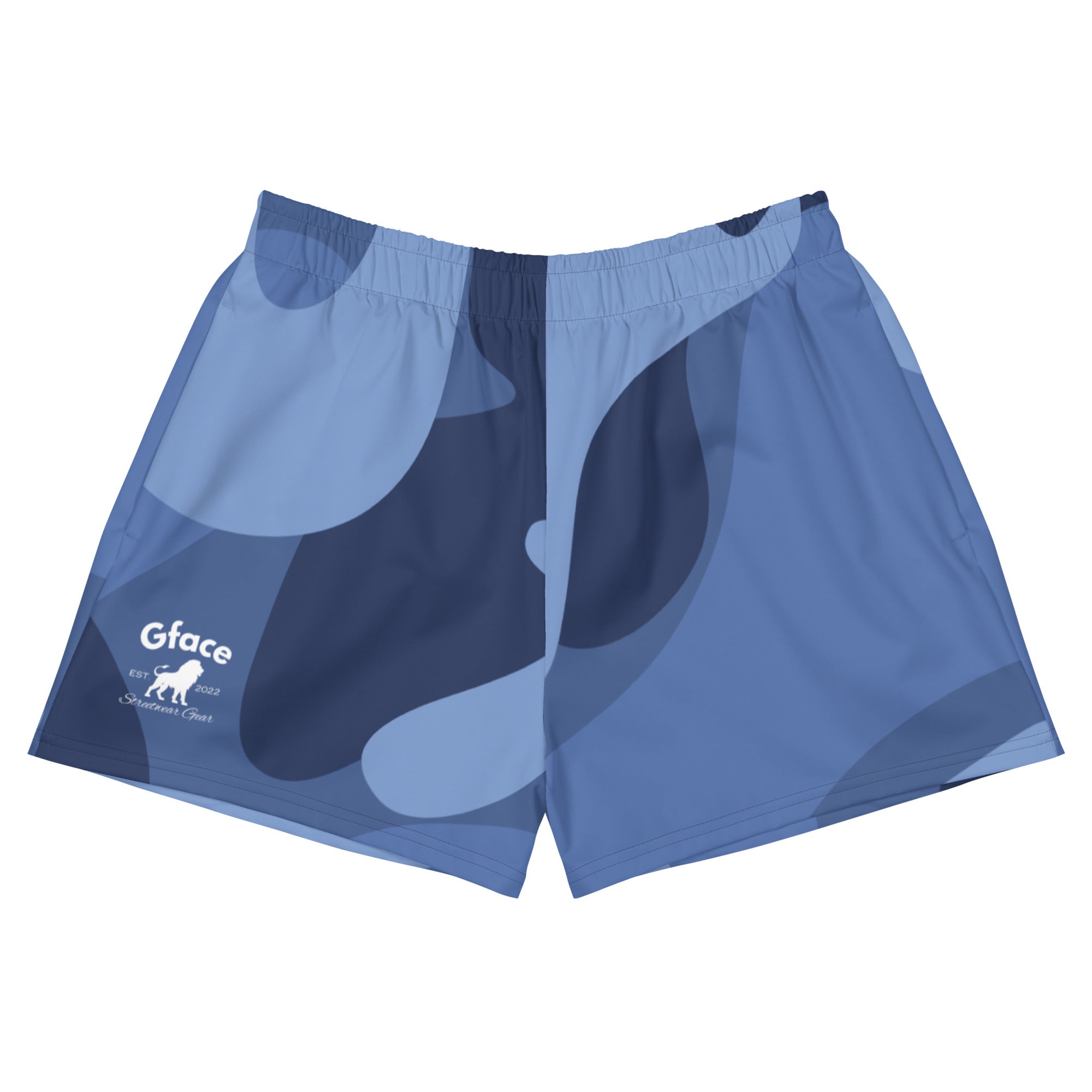 Gface Blue Camo-Incognito Women’s Recycled Athletic Shorts