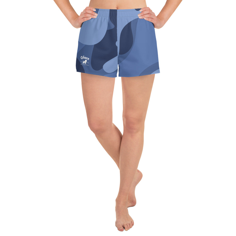 Gface Blue Camo-Incognito Women’s Recycled Athletic Shorts