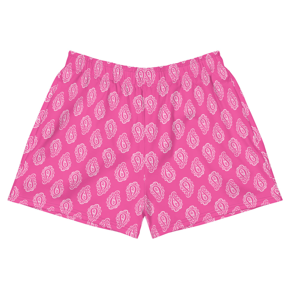 Gface Pink Bandana Women’s Recycled Athletic Shorts