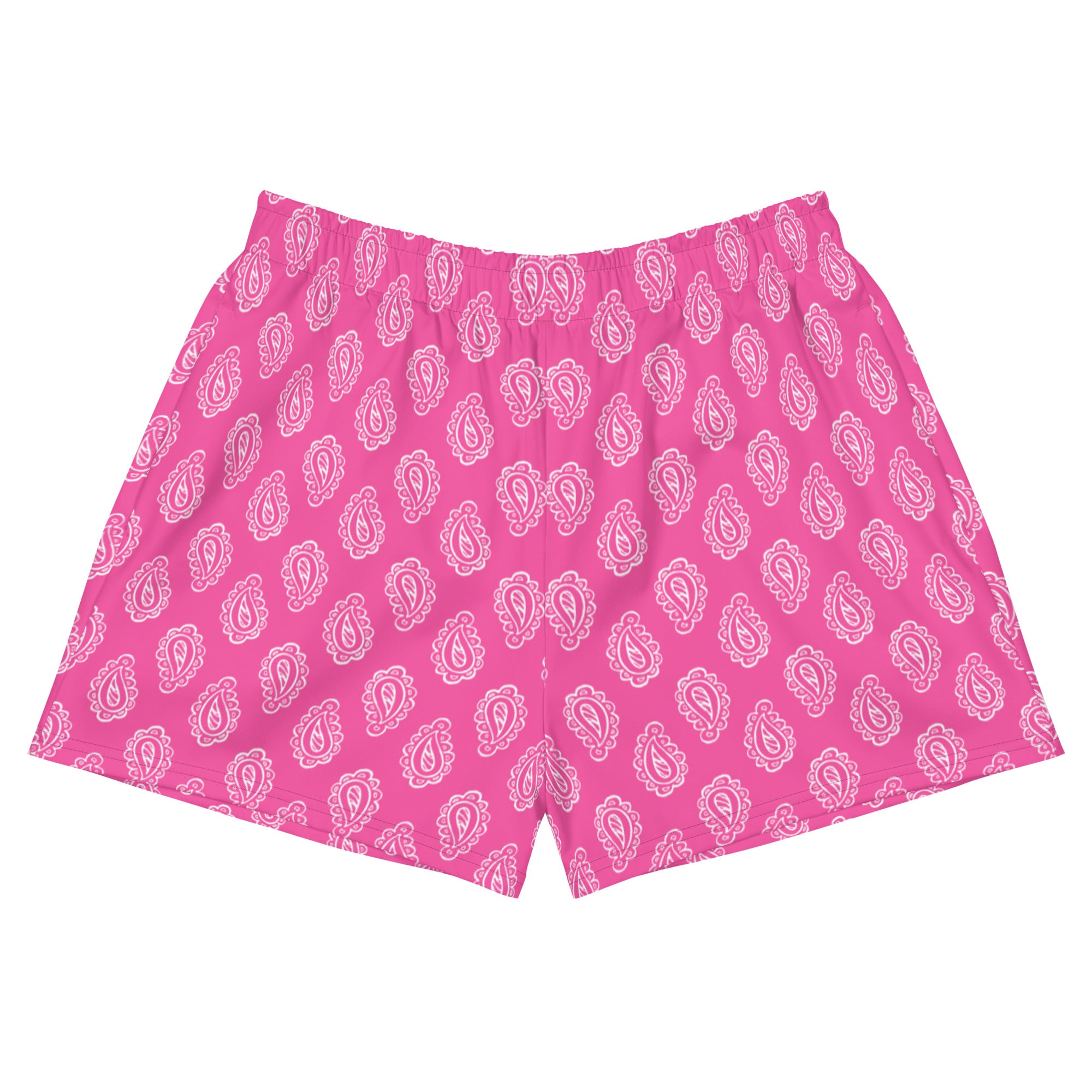 Gface Pink Bandana Women’s Recycled Athletic Shorts