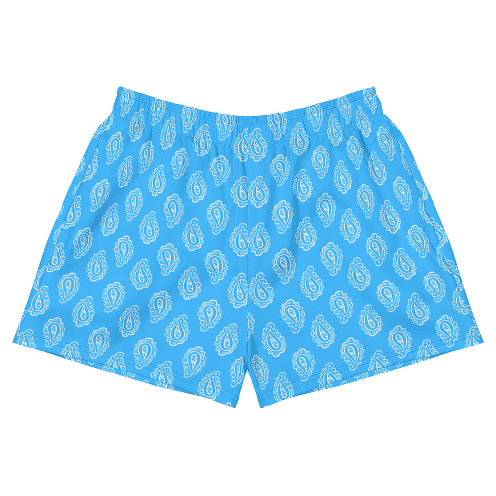 Gface Blue Bandana Women’s Recycled Athletic Shorts