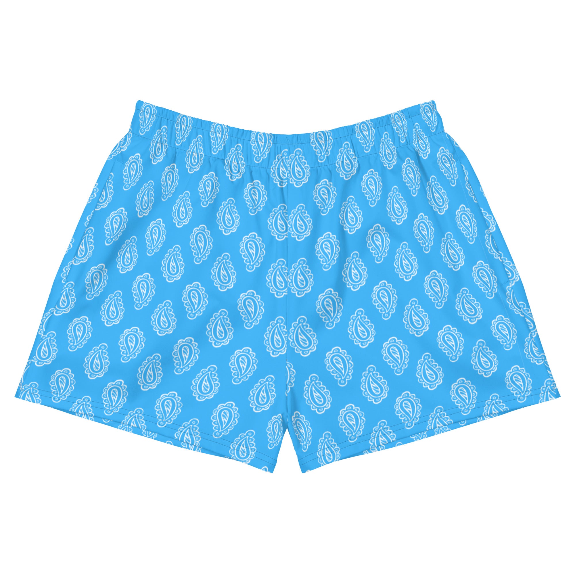 Gface Blue Bandana Women’s Recycled Athletic Shorts