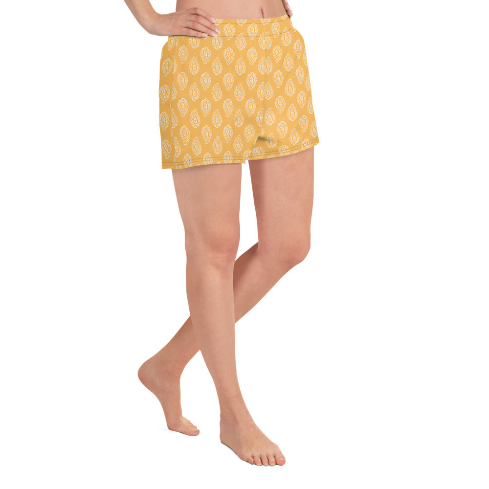 Gface Gold Bandana Women’s Recycled Athletic Shorts