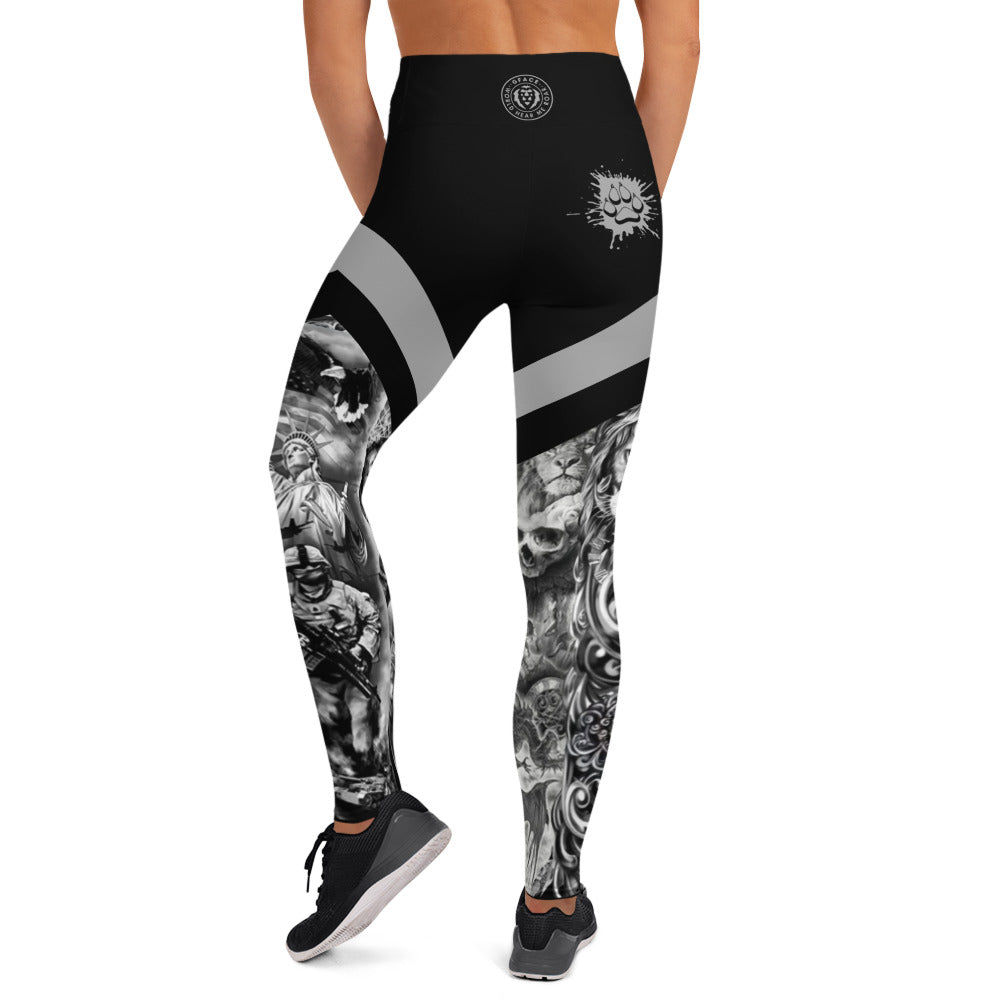 Gface Tattoo Print yoga Leggings