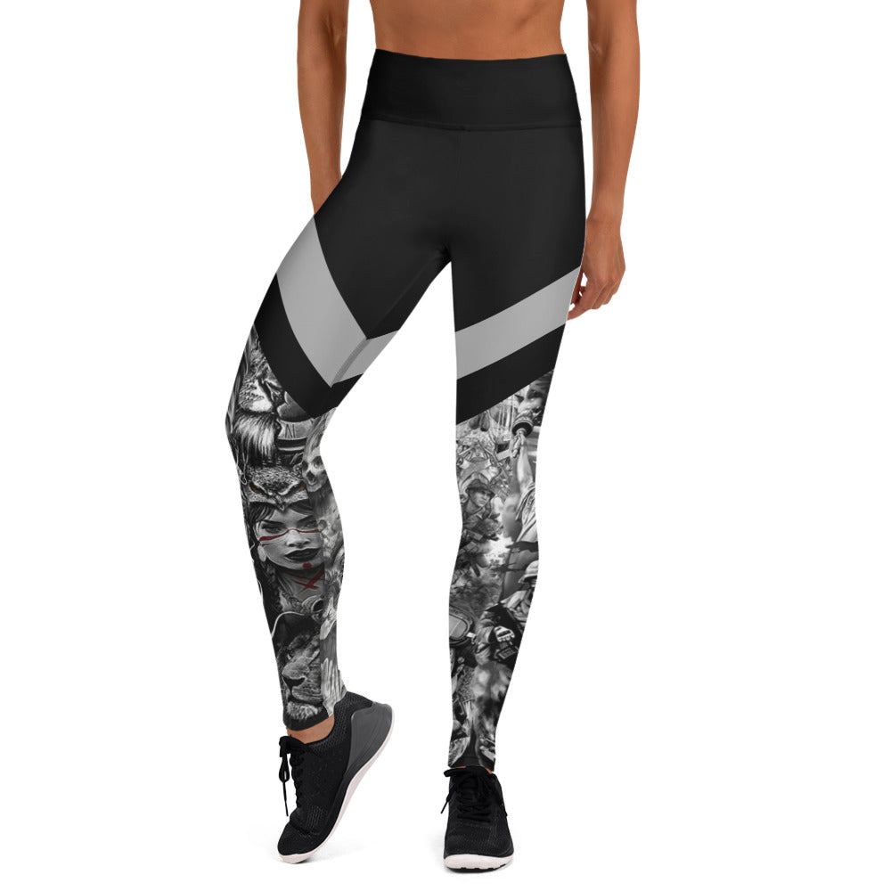 Gface Tattoo Print yoga Leggings