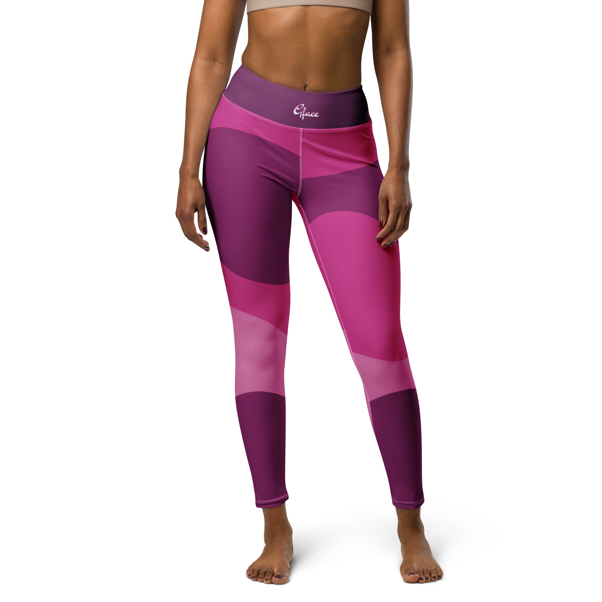 Gface Yoga Leggings Pink Abstract  World Hear Me Roar 2