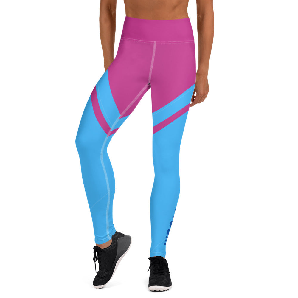 Gface Yoga Leggings Pink/Blue  World Hear Me Roar