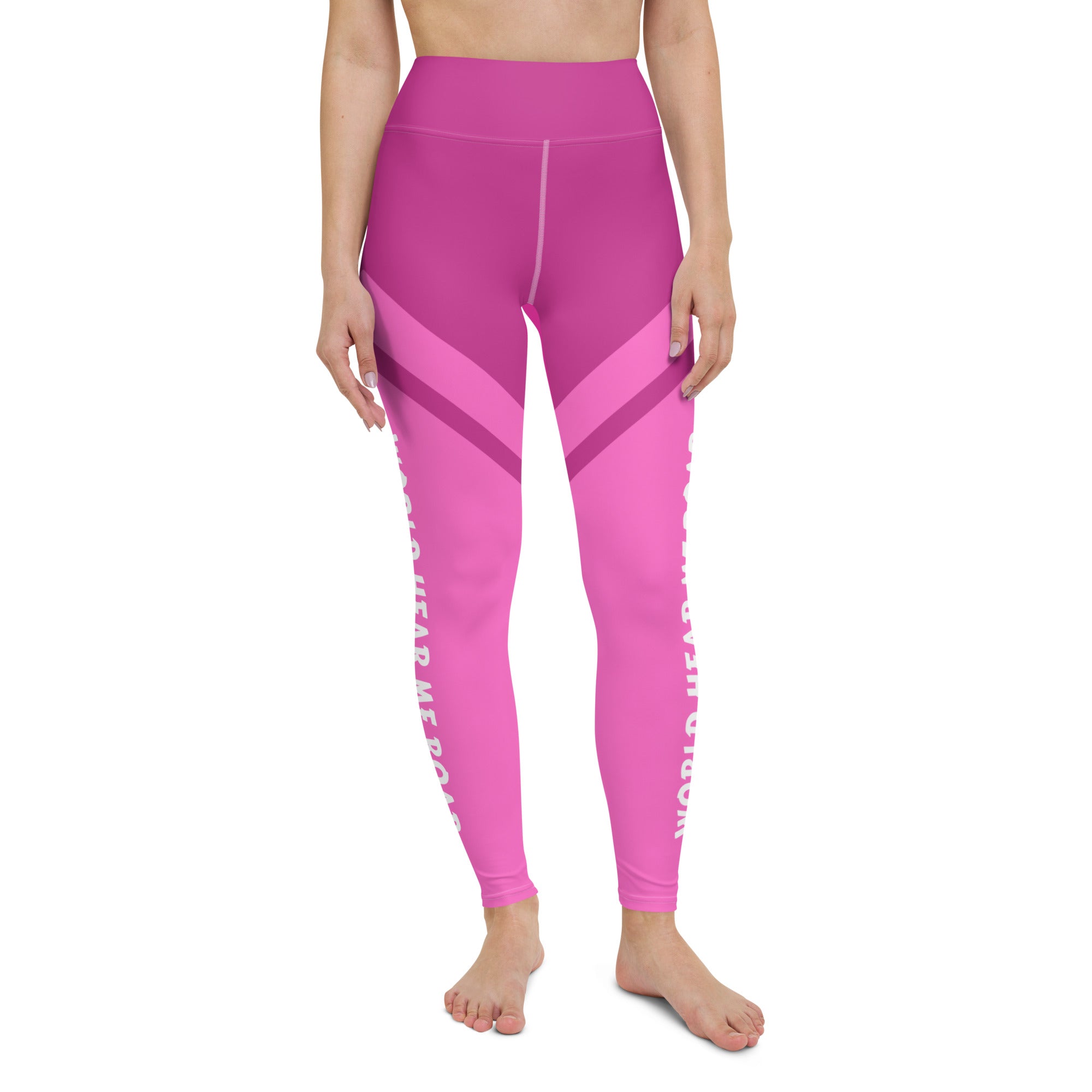 Gface Yoga Leggings 2-Tone Pink World Hear Me Roar