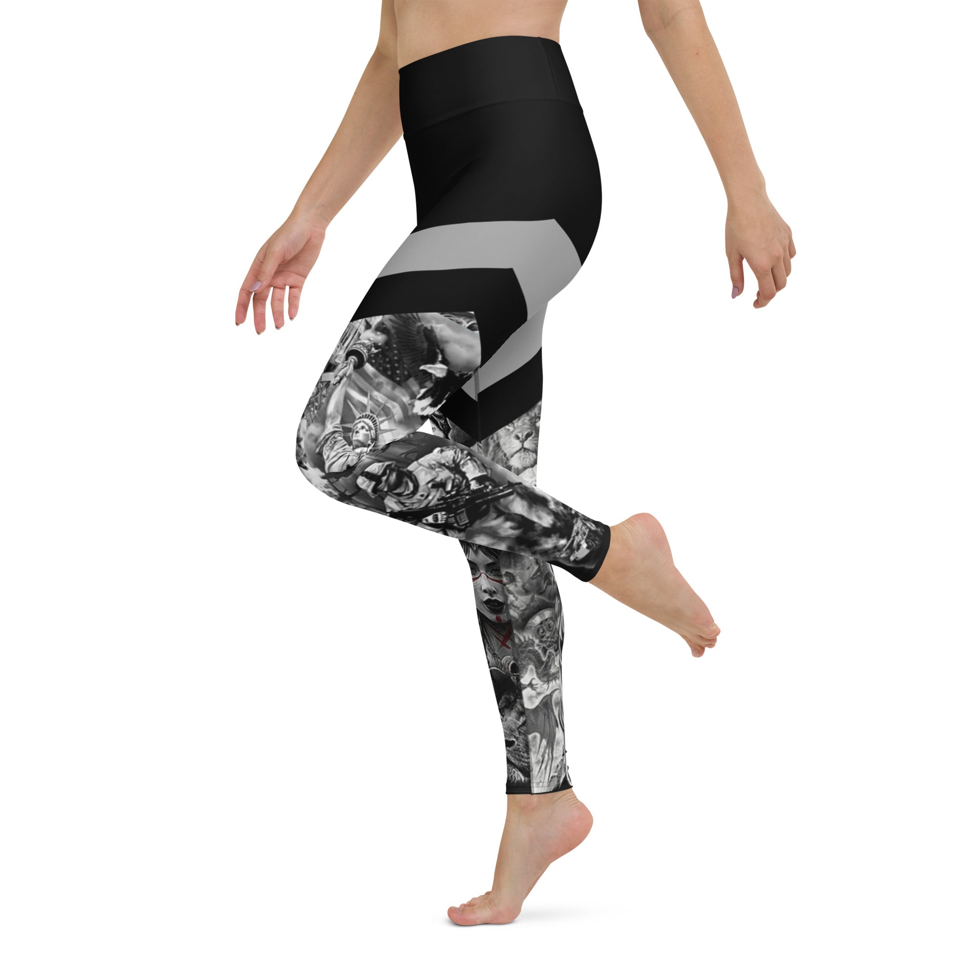 Gface Tattoo Print yoga Leggings