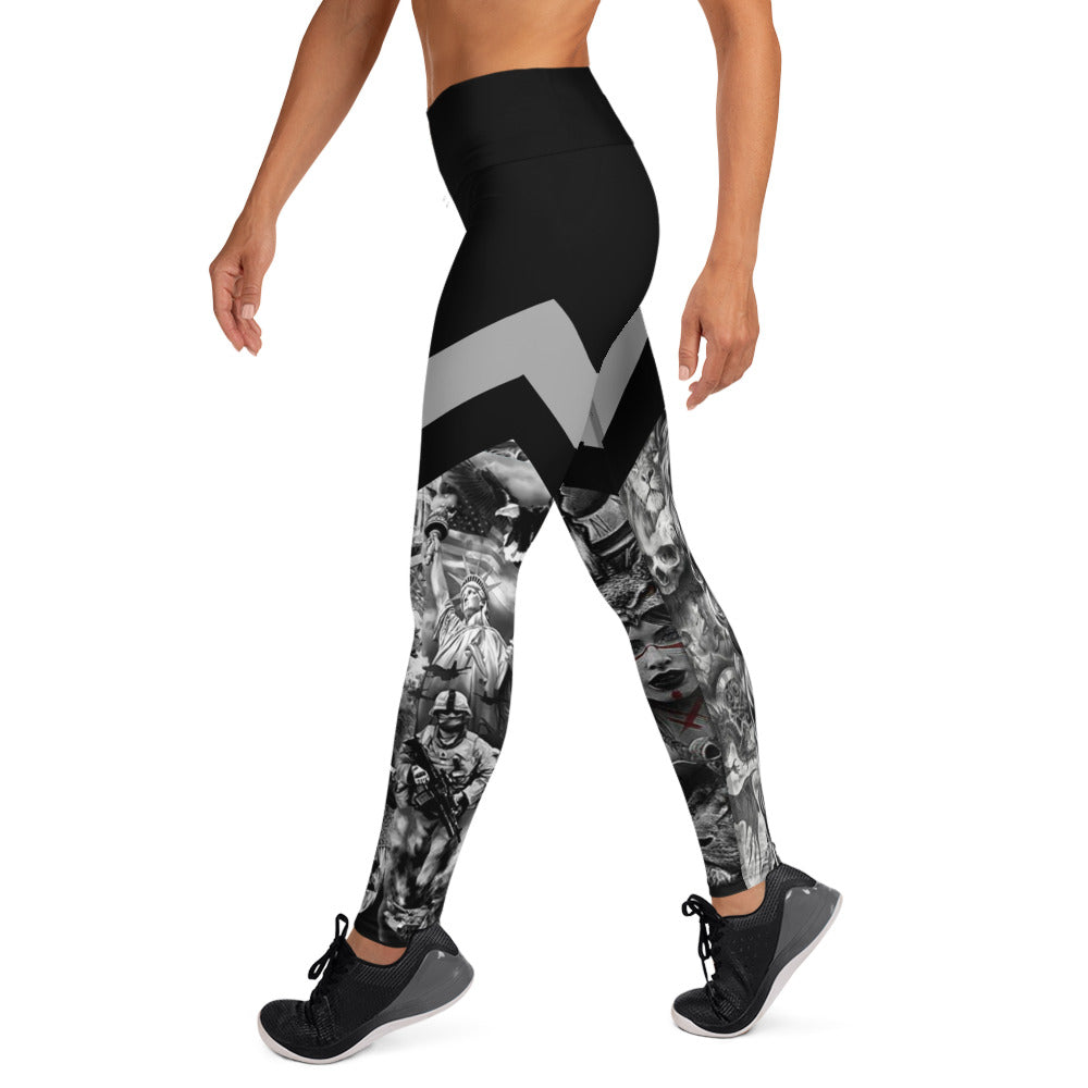 Gface Tattoo Print yoga Leggings