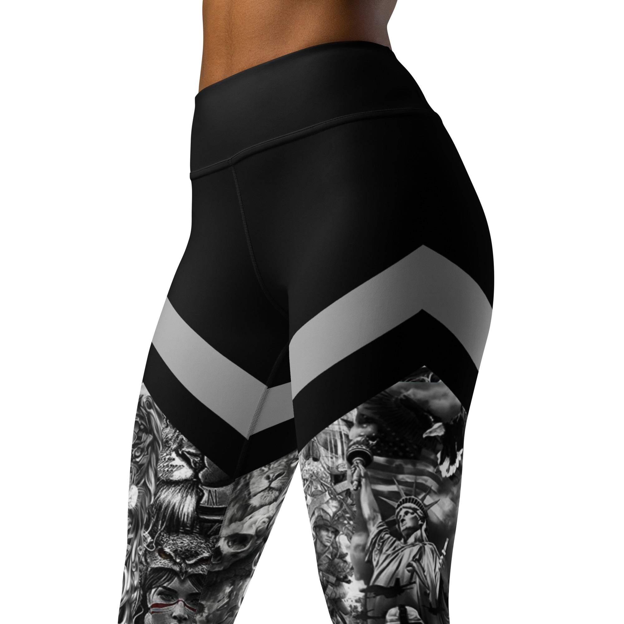 Gface Tattoo Print yoga Leggings