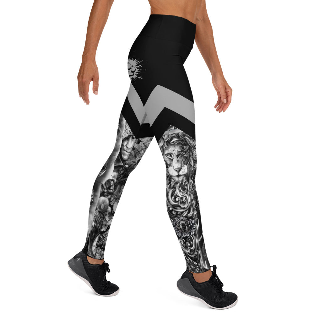 Gface Tattoo Print yoga Leggings