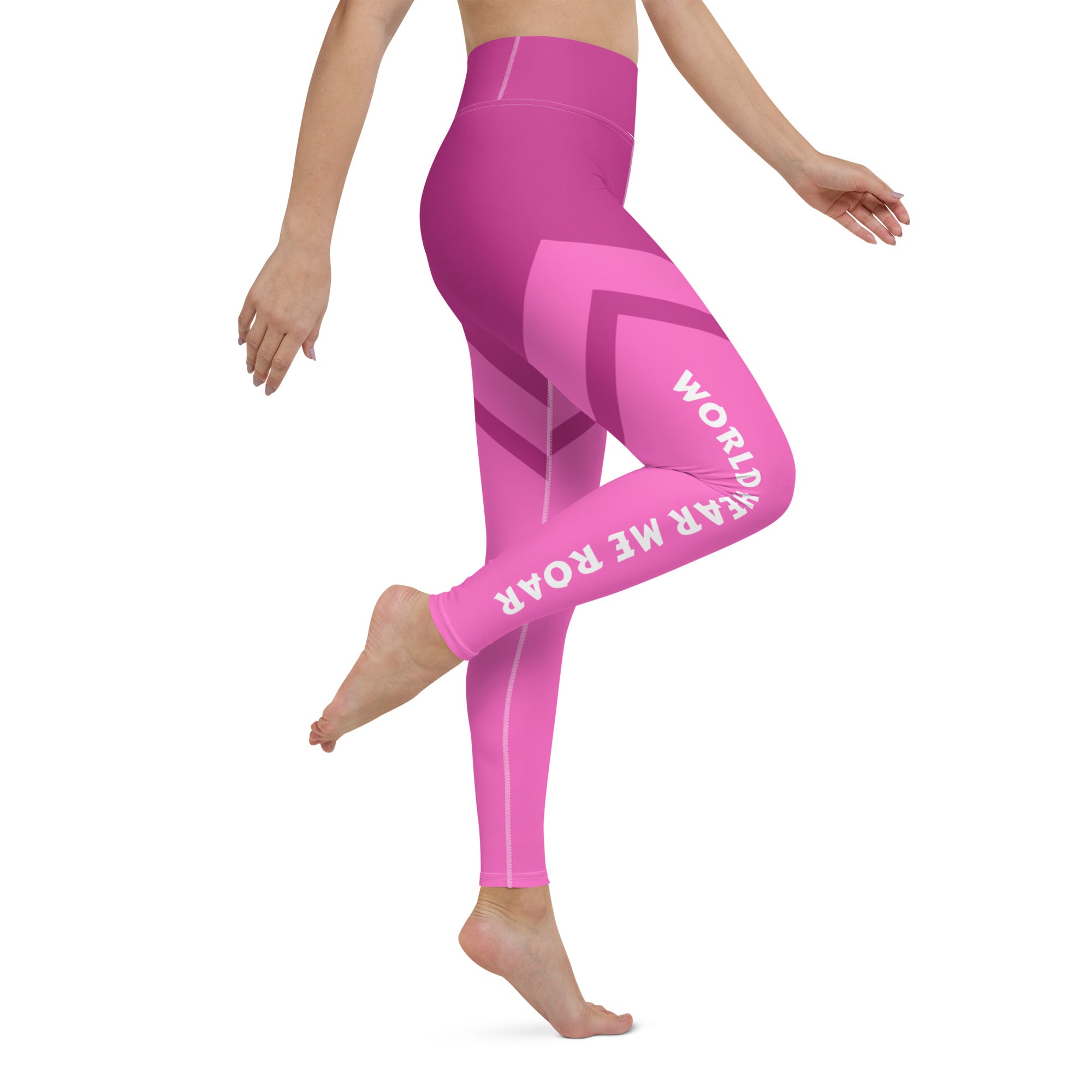 Gface Yoga Leggings 2-Tone Pink World Hear Me Roar