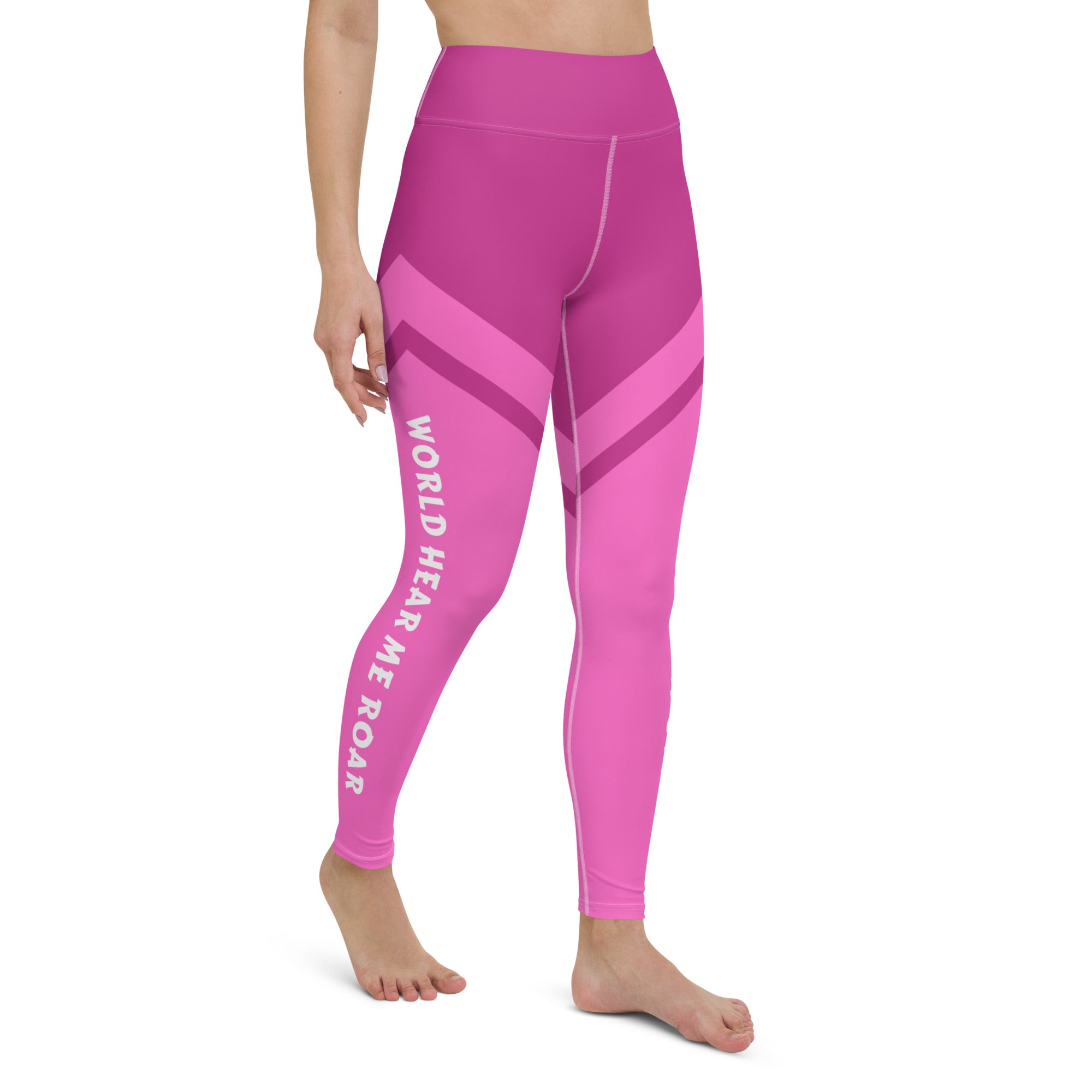 Gface Yoga Leggings 2-Tone Pink World Hear Me Roar