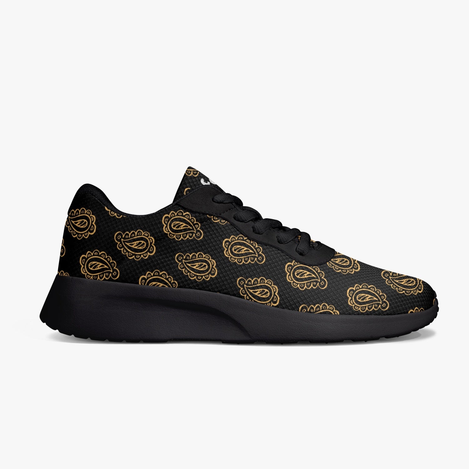 Gface Black/Gold  Bandana Unisex Lifestyle Mesh Running Shoes - Black