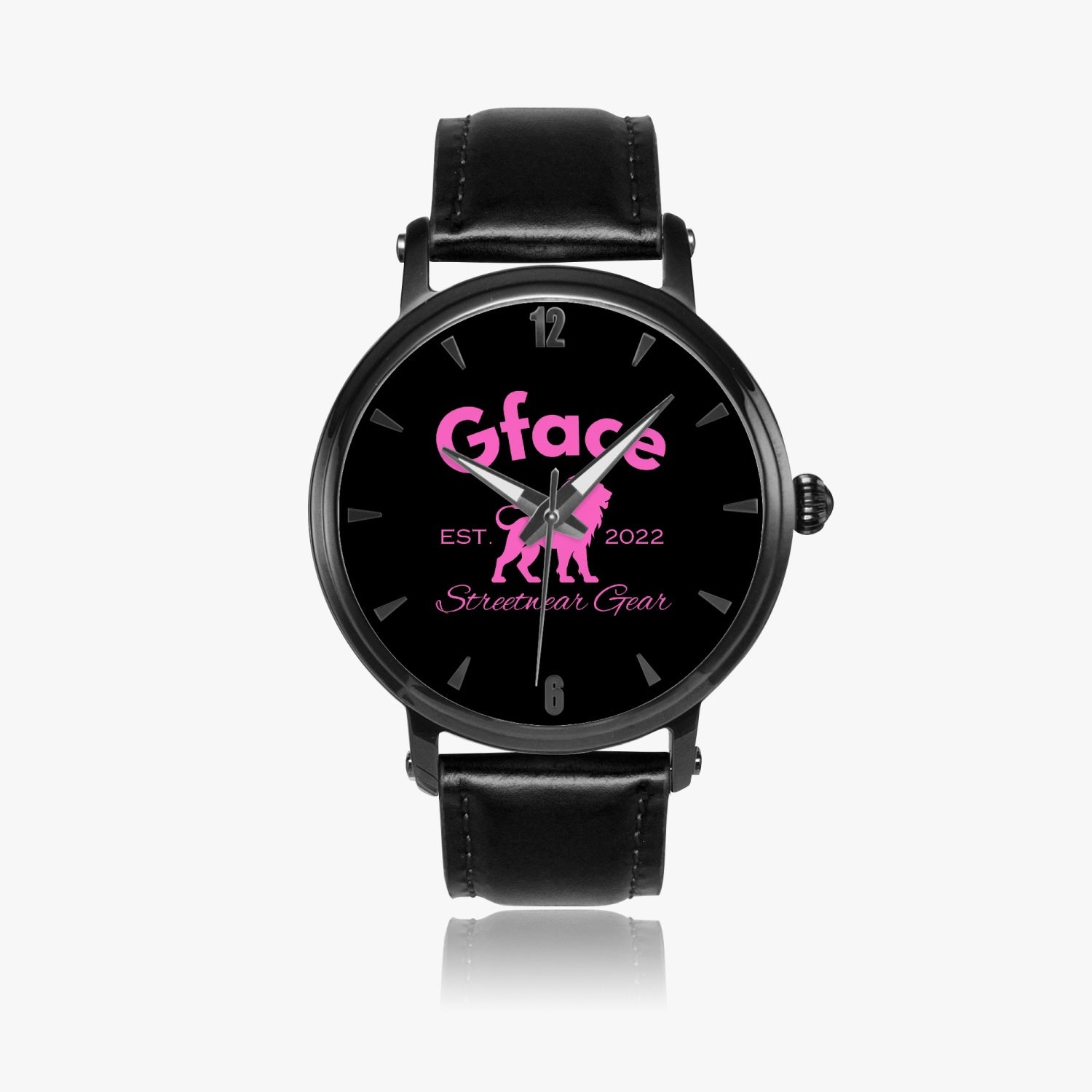 GFACE Pink 46mm Unisex Automatic Watch (Black) no batteries required