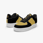 GFACE AF1 Unisex Black/Beige  Low-Top Leather Sports Sneakers