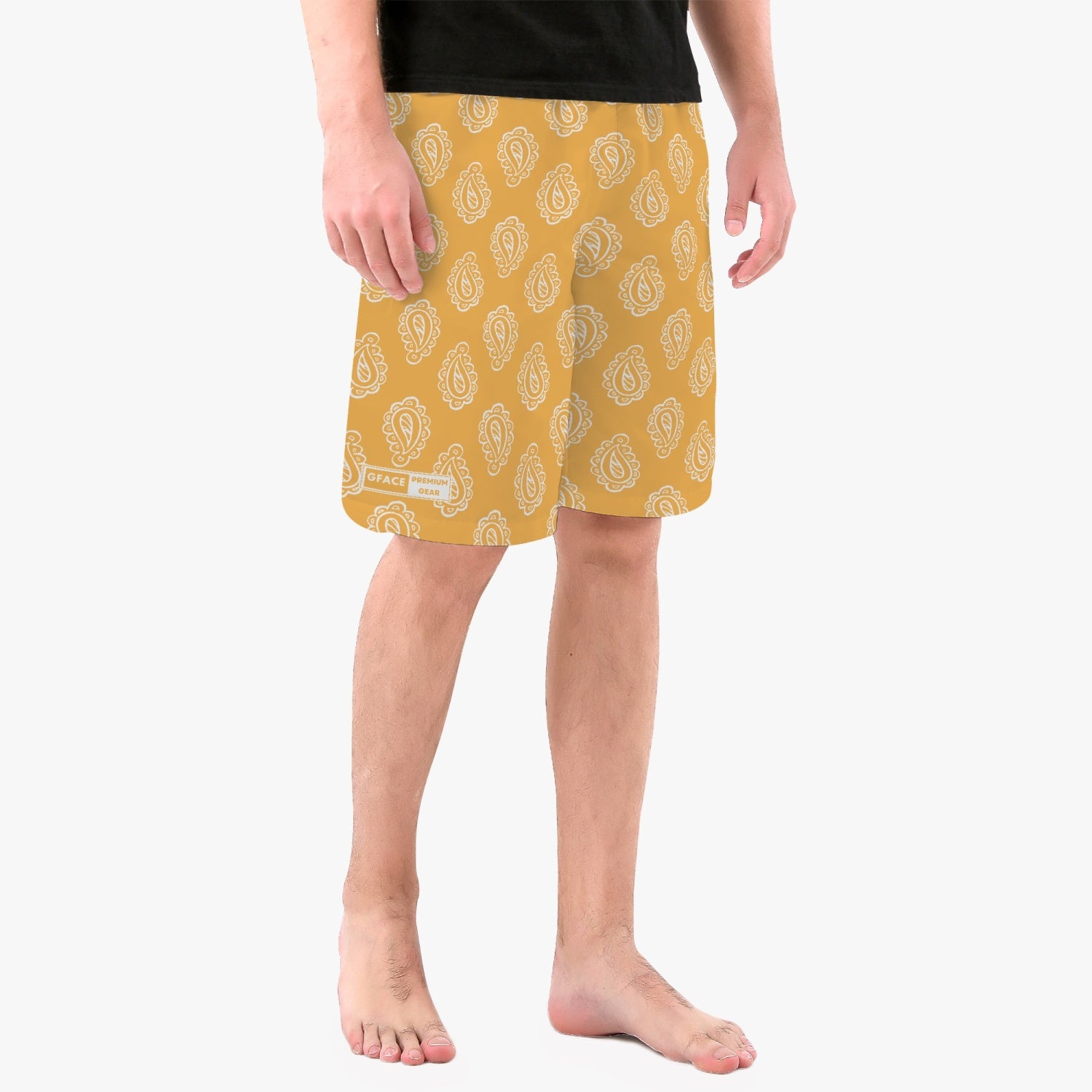 Gface Men’s Gold Bandana Shorts