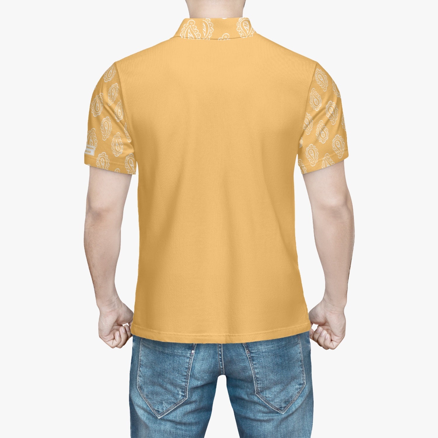 Gface Men's Gold Bandana Polo Shirt