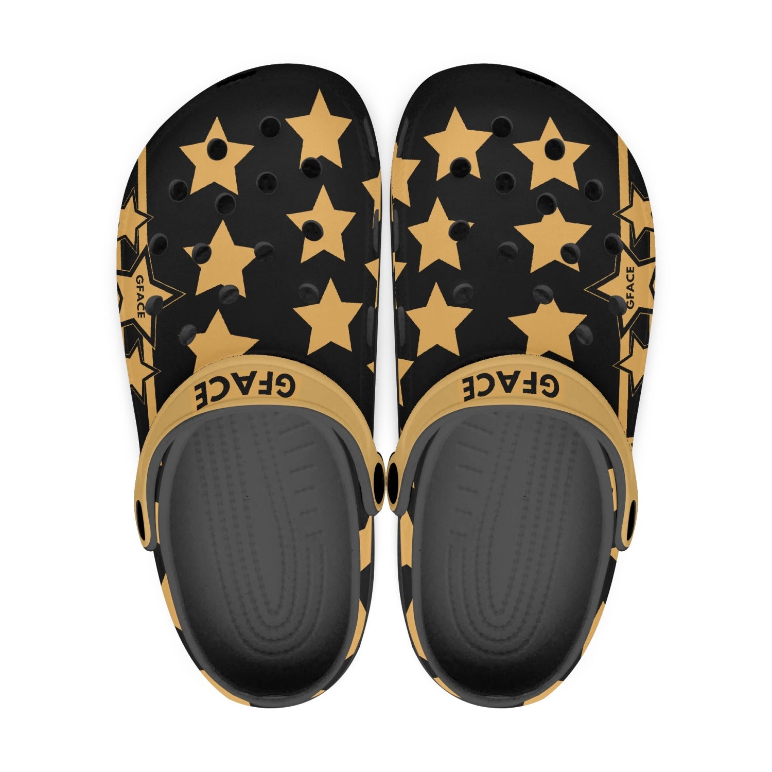 GFACE Unisex Gold All Star Clogs