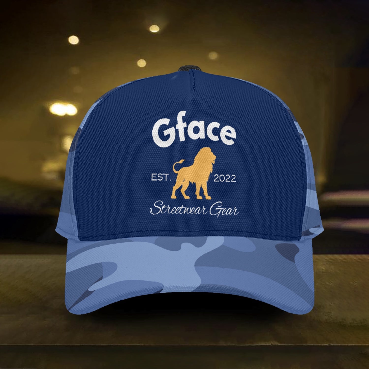 Gface Blue Camo-InCognito Cap