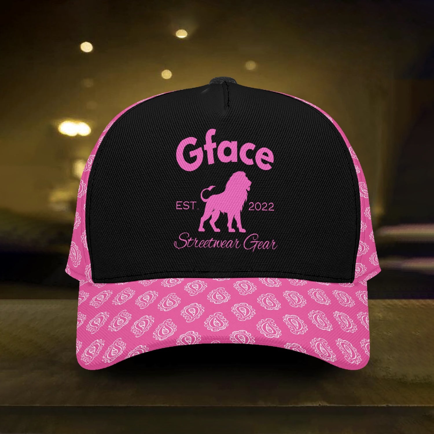 Gface Pink Bandana Printed Cap