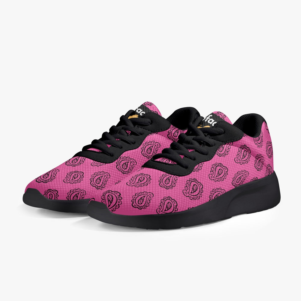 Gface Pink Bandana Unisex Lifestyle Mesh Running Shoes - Black